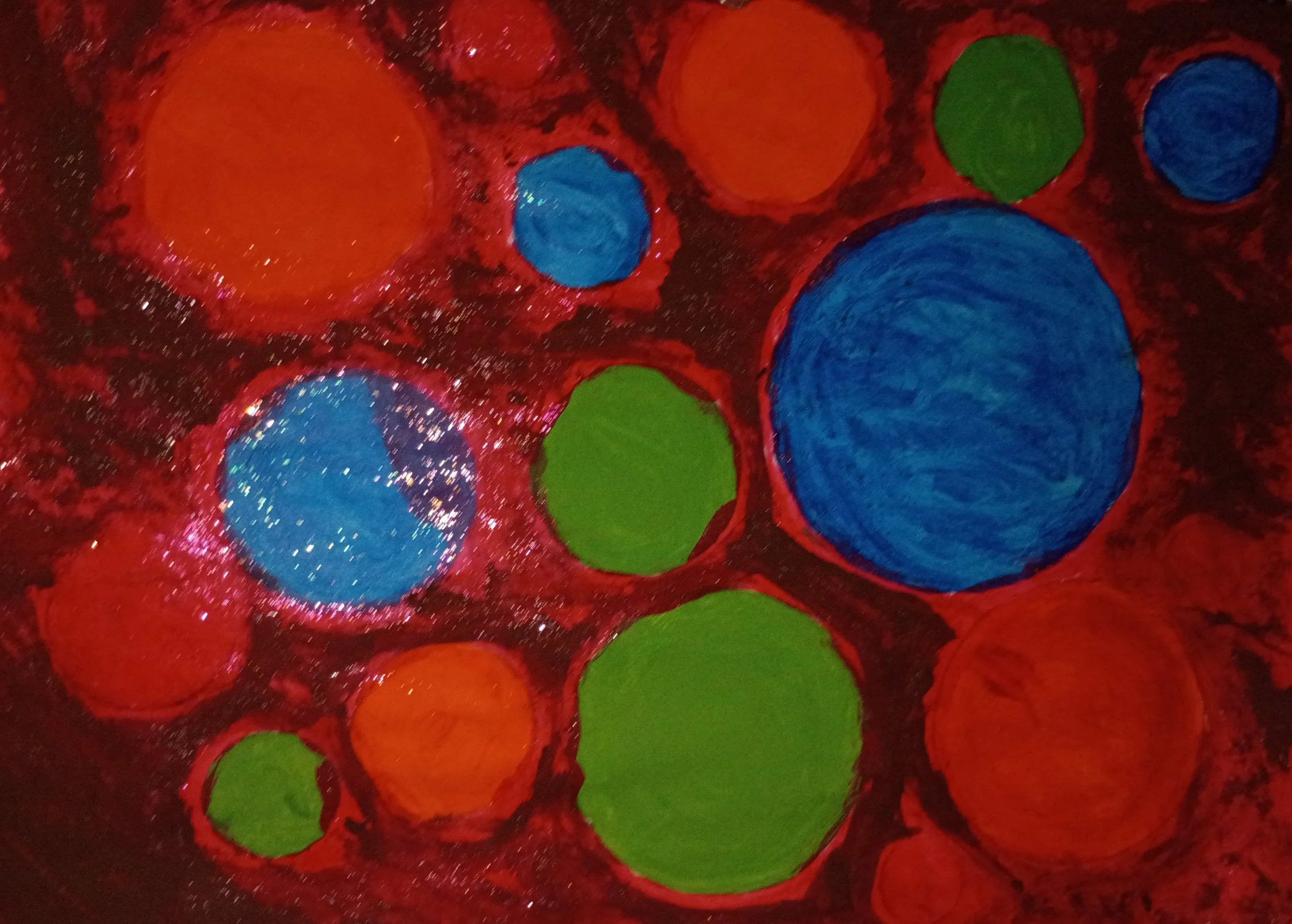 Circles--I love colors and circles. 