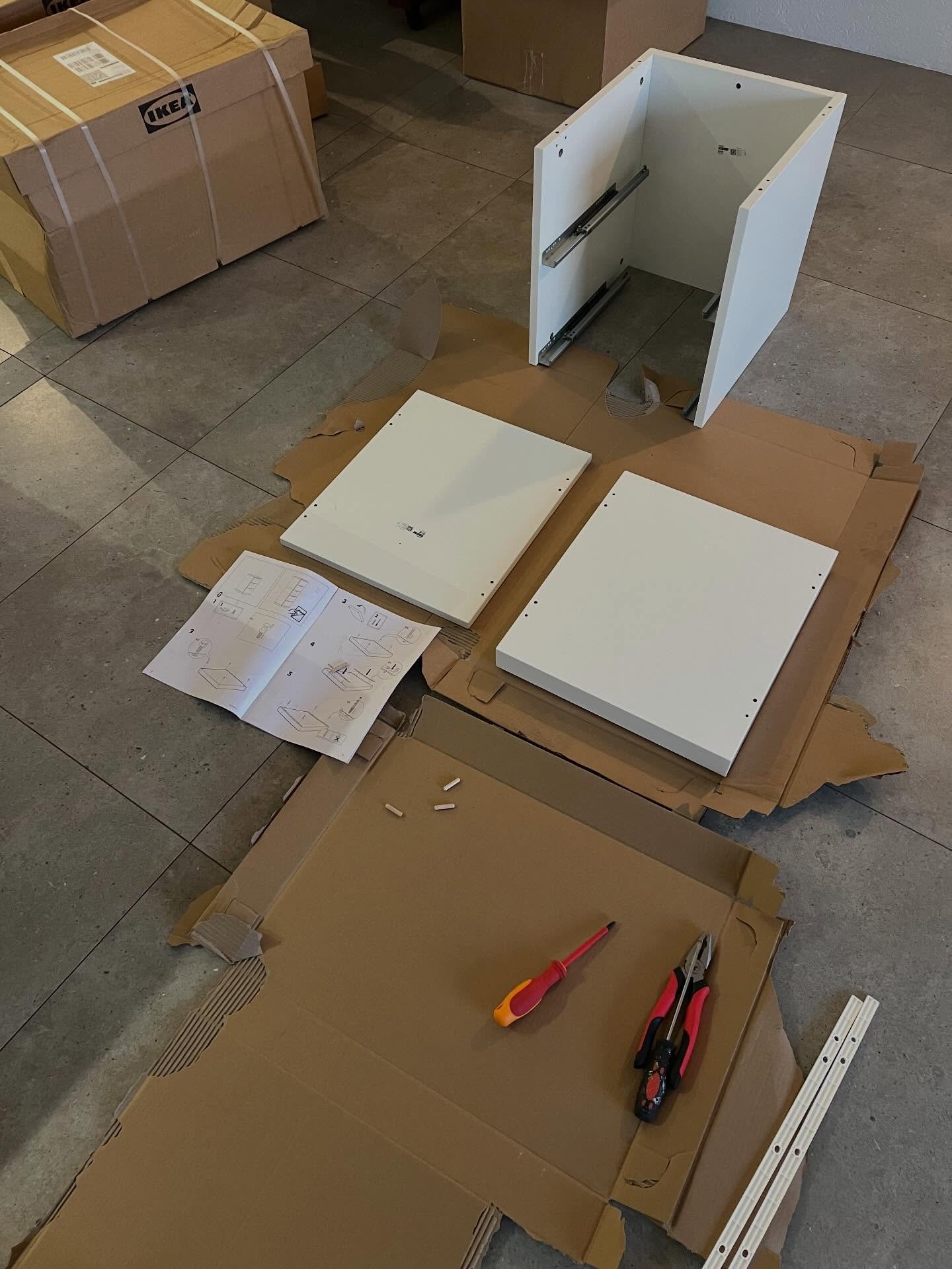 Doing a little flat-pack assembly. Feels close to my heart working on IKEA stuff, something I&rsquo;ve grown up with being a &lsquo;Scandi&rsquo;. Remember going into IKEA with mom and dad, getting left in the &lsquo;ballroom&rsquo; when we were litt