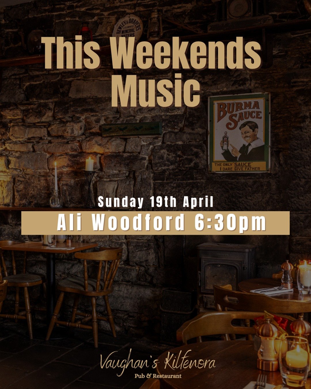 Live music this weekend!🎶

Join us this Sunday evening in Vaughans Kilfenora for a live gig with the talented Ali Woodford! 🎶 If you would like to make a booking for dinner give us a buzz on 📞(065) 708 8004 , walk-ins welcome also🥰