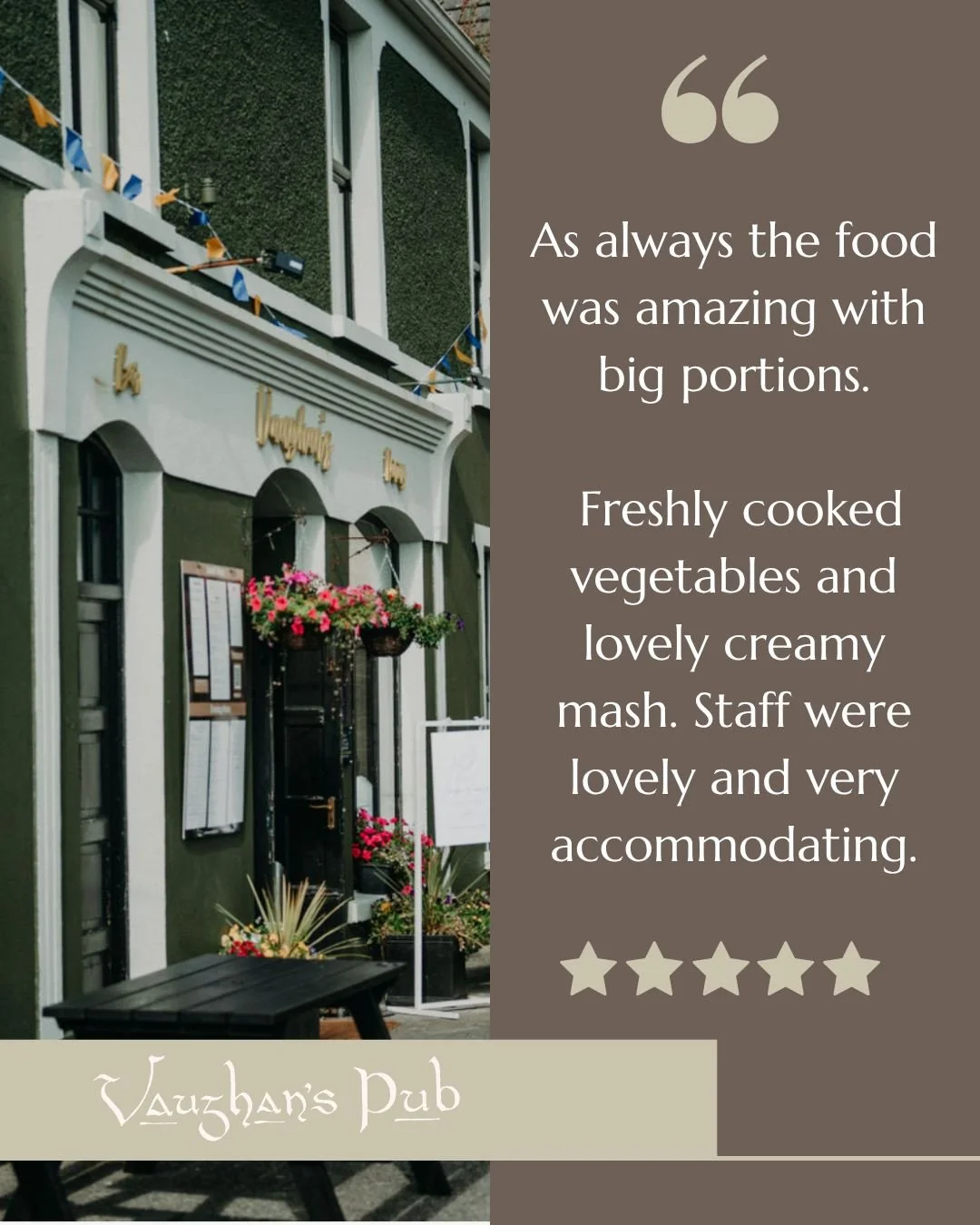 Comforting plates, fresh sides &amp; a genuinely lovely atmosphere is what we are all about here in Vaughans Kilfenora ✨🍽️