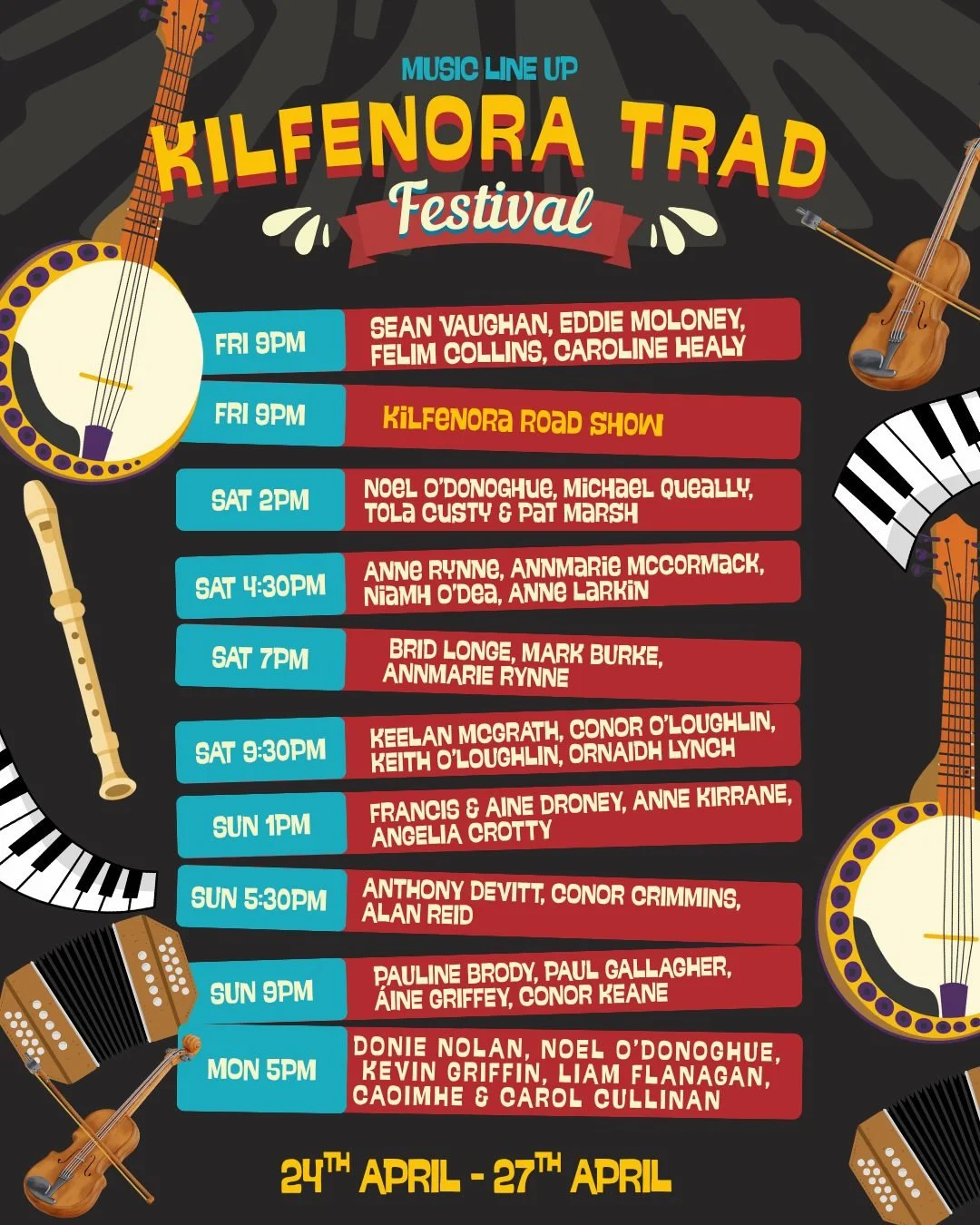 It&rsquo;s Kilfenora Trad Fest weekend 🎻✨ 

We&rsquo;re looking forward to a fantastic weekend ahead with live music all weekend long. Great atmosphere, great tunes, and even better company,  we can&rsquo;t wait to welcome you all and celebrate it t