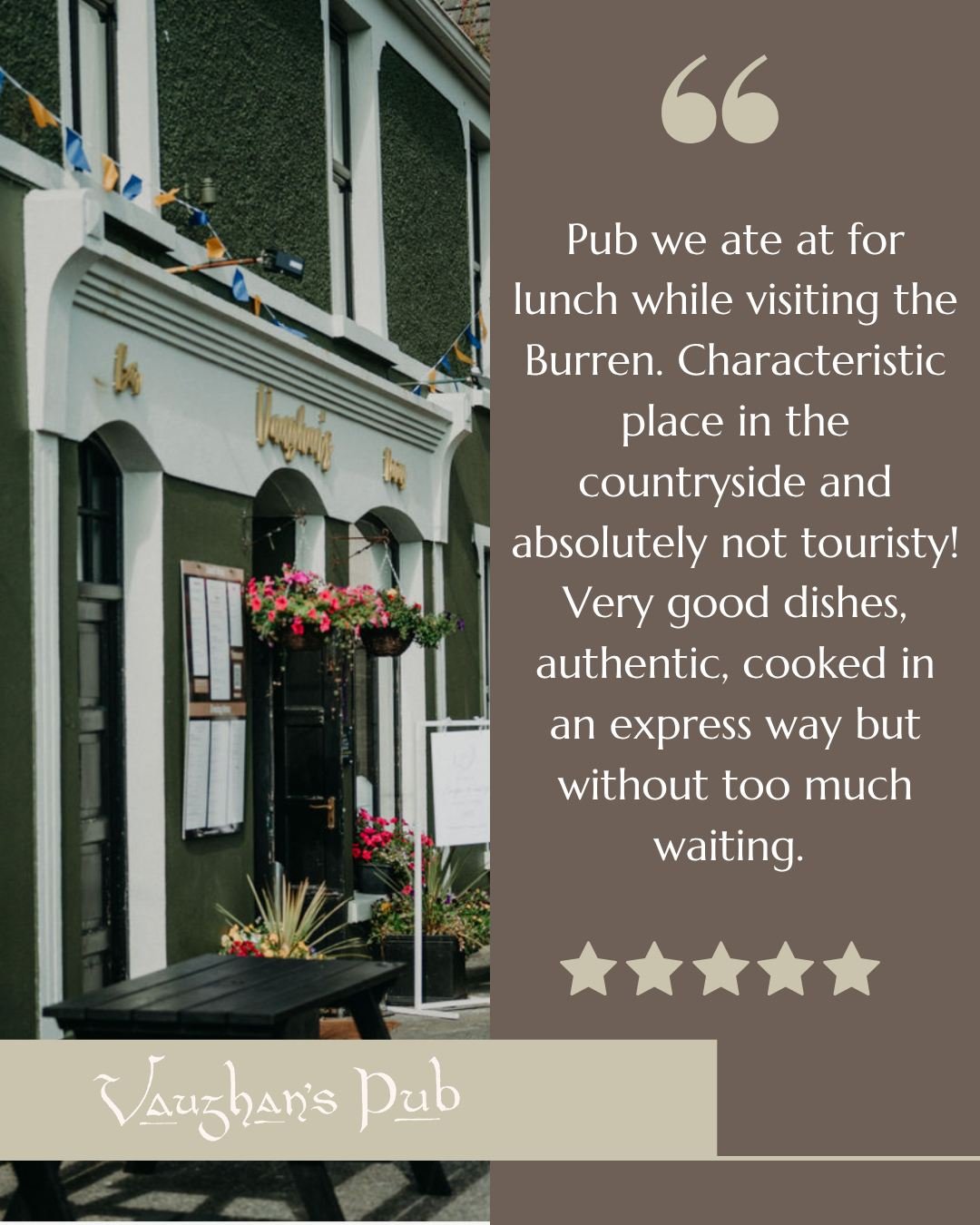 Tucked away in the Burren 🌊🌿

Great food, real character, and the kind of place locals love!