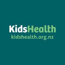 KidsHealth logo with website URL kidshealth.org.nz