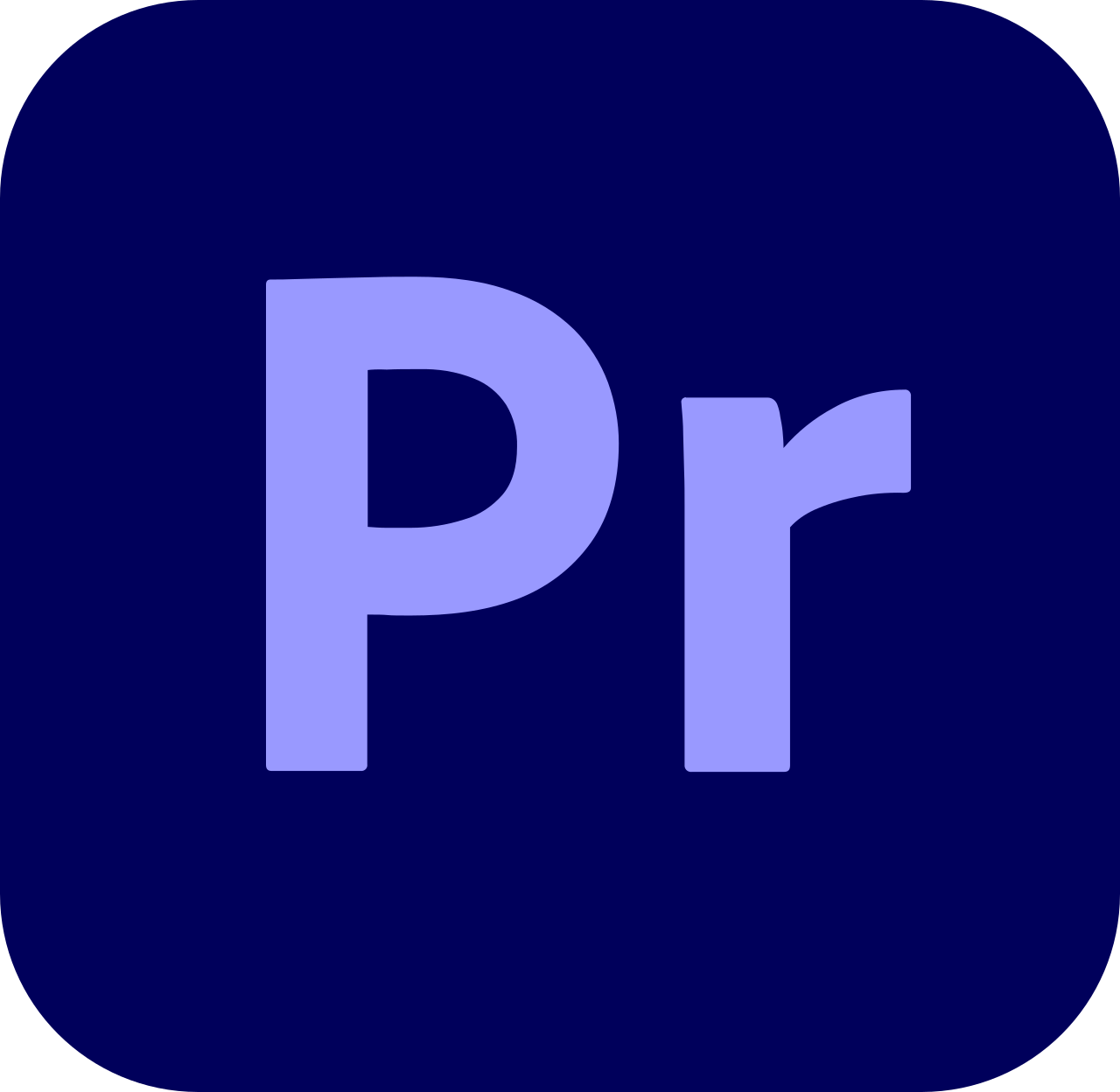 Social media icon for Pinterest, with a navy blue background and light blue 'Pr' logo in the center.