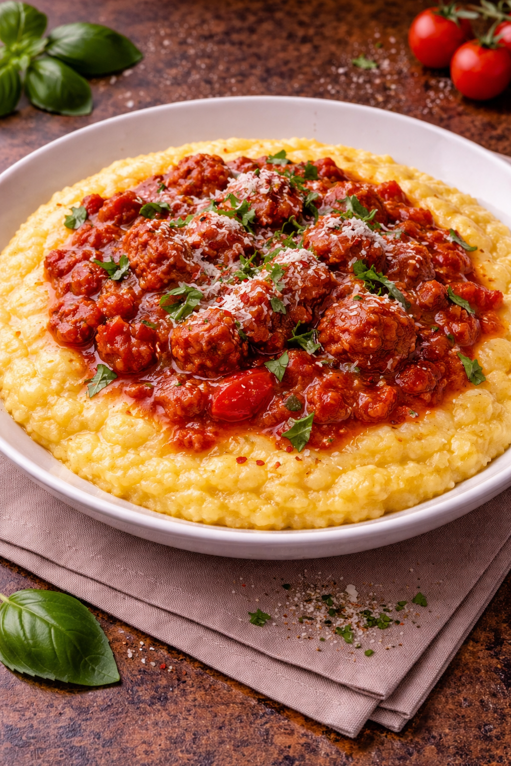 17. Polenta with Tomato Sauce (Polenta al Sugo).png