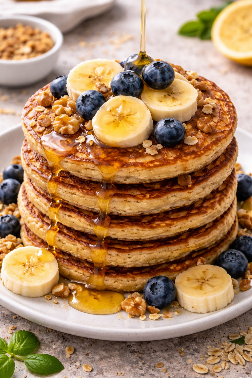 Banana Oat Pancakes