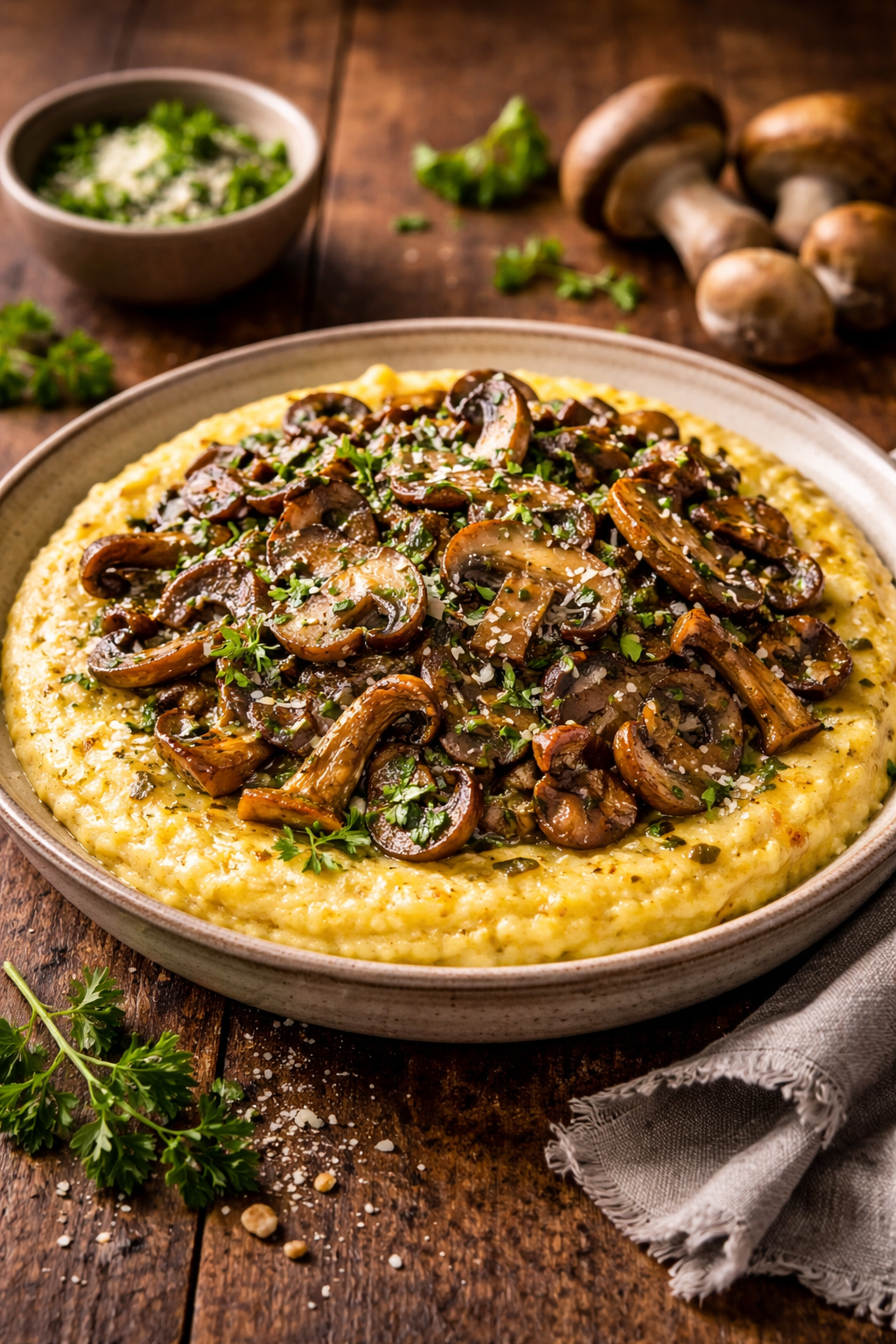 Polenta with Mushrooms (Polenta ai Funghi)
