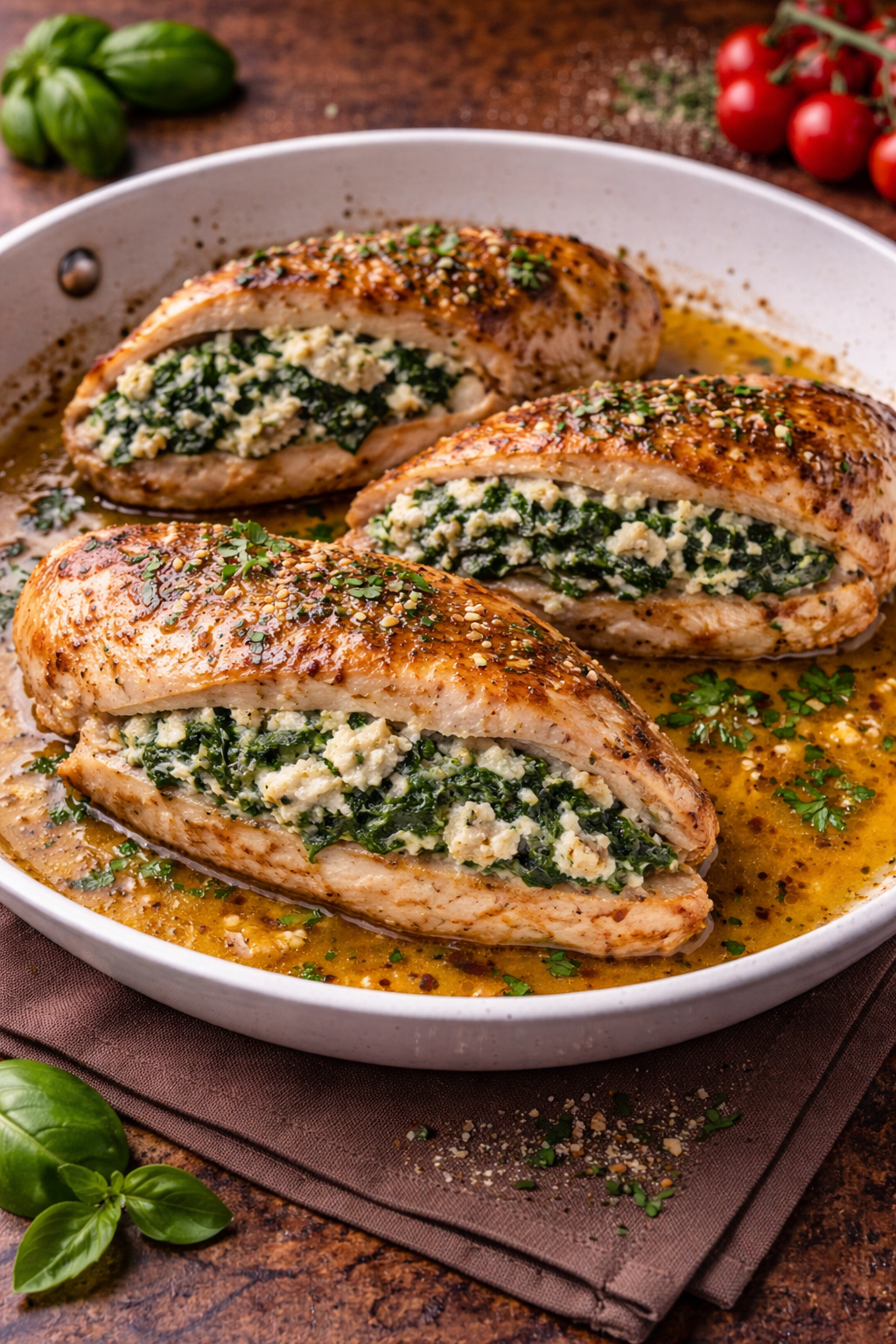 Spinach Ricotta Stuffed Chicken (Pollo Ripieno Ricotta e Spinaci)