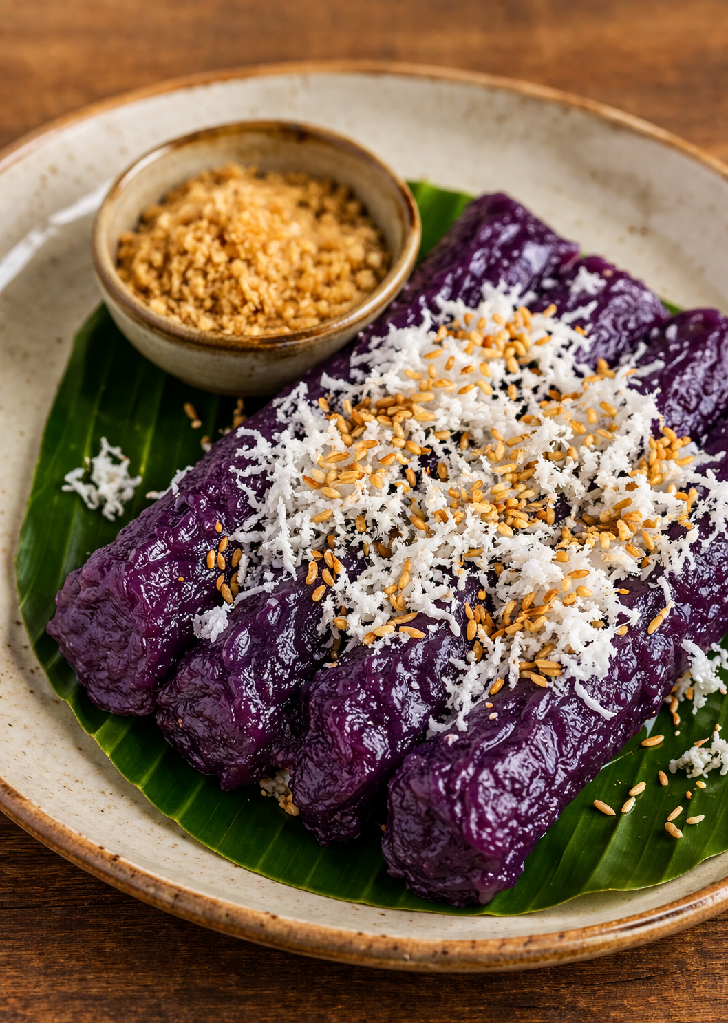Rice Cake with Coconut (Puto Bumbong GF)