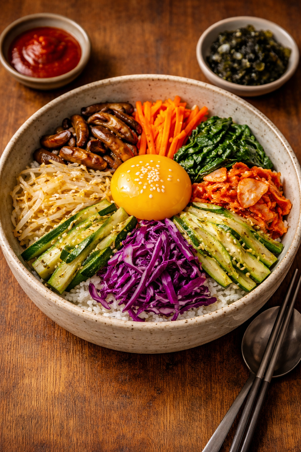 Vegetable Bibimbap (Yachae Bibimbap)