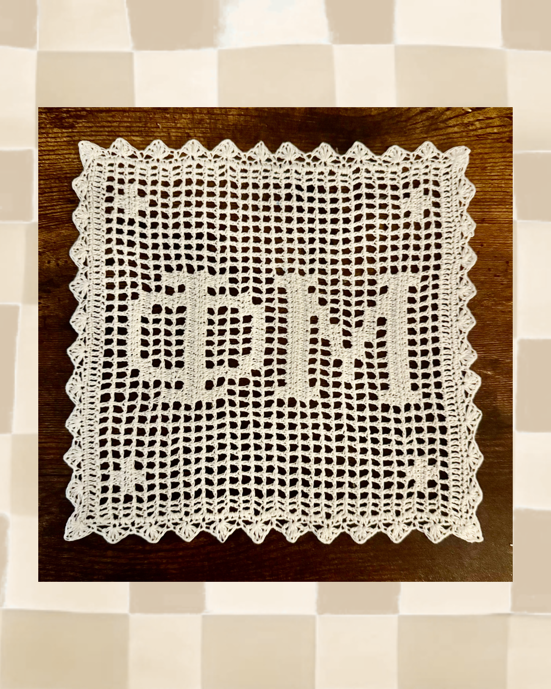 Greek Letters Doily