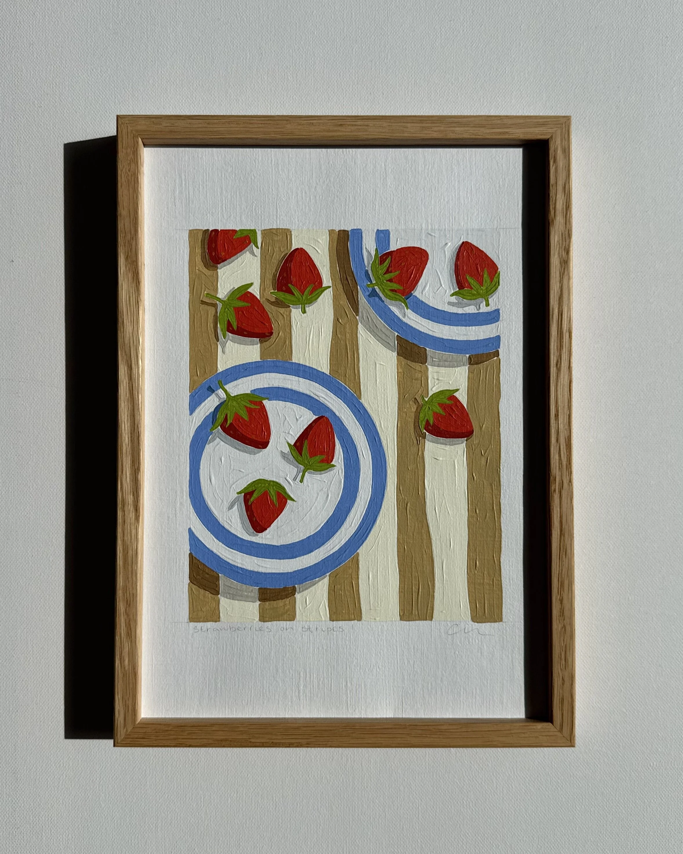 strawberries on stripes I