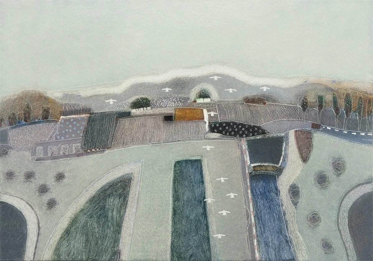 LIKE THE GRASSES THAT BLEW IN THE WARM BREEZE
70x100