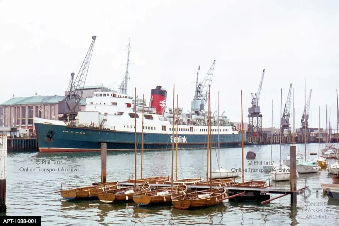 Sealink ship "Maid of Orleans" at Weymouth in July 1974 by Phil Tatt