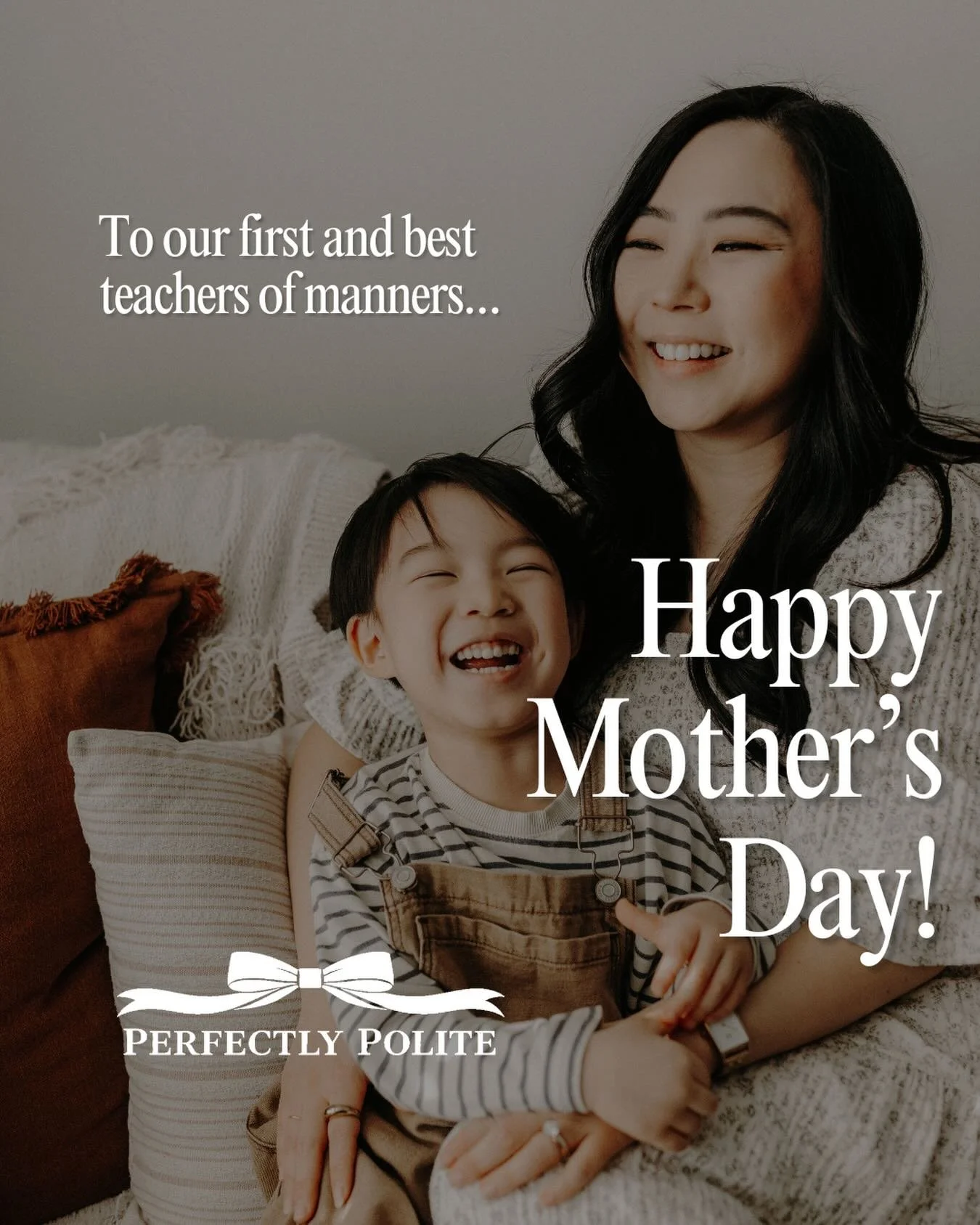 Moms make manners happen. Happy Mother&rsquo;s Day to all moms, our first and best teachers of kindness and consideration 🩷💐