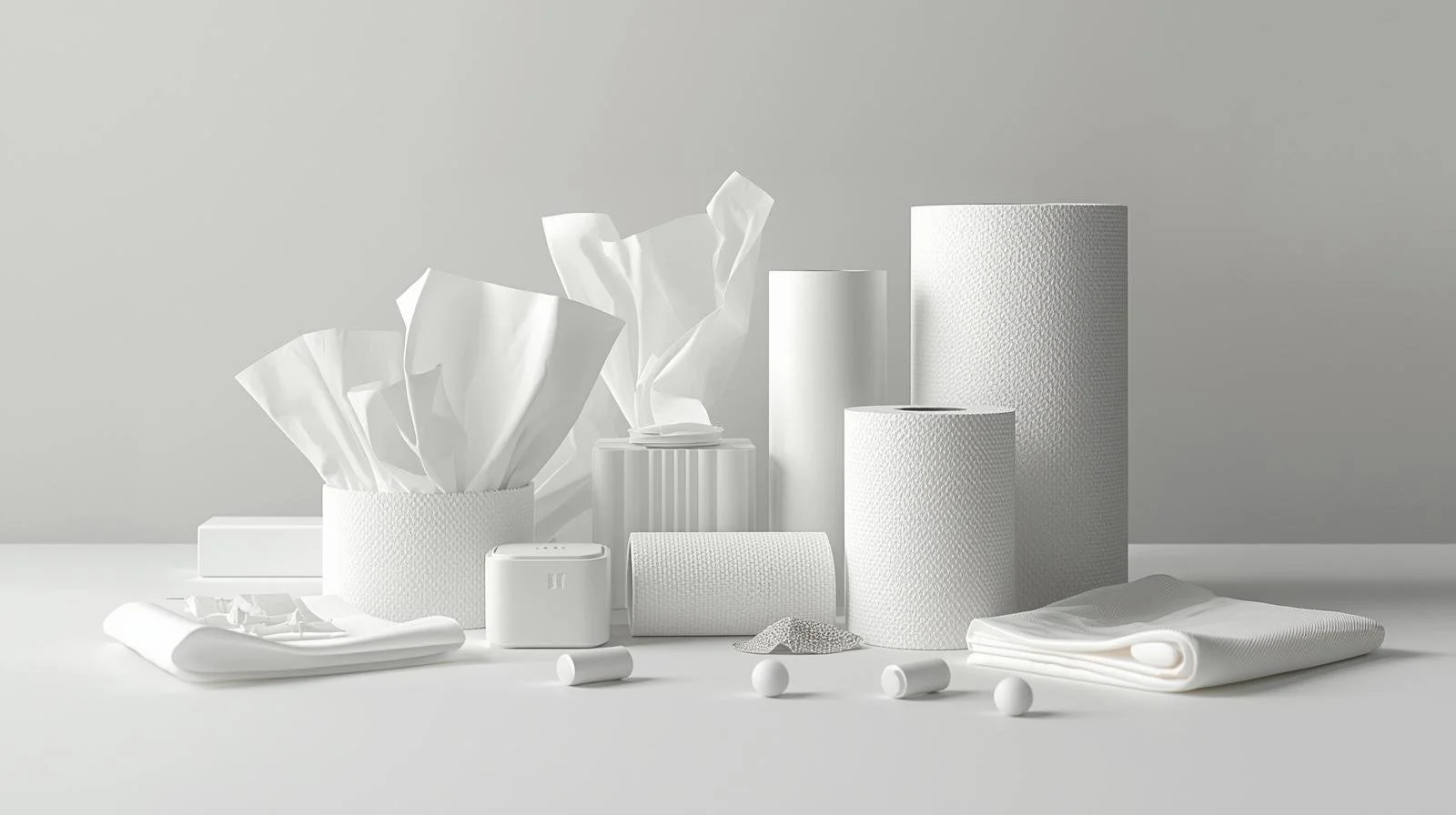 Tissues, paper towels, napkins