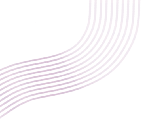 Abstract design with purple curved lines on a white background