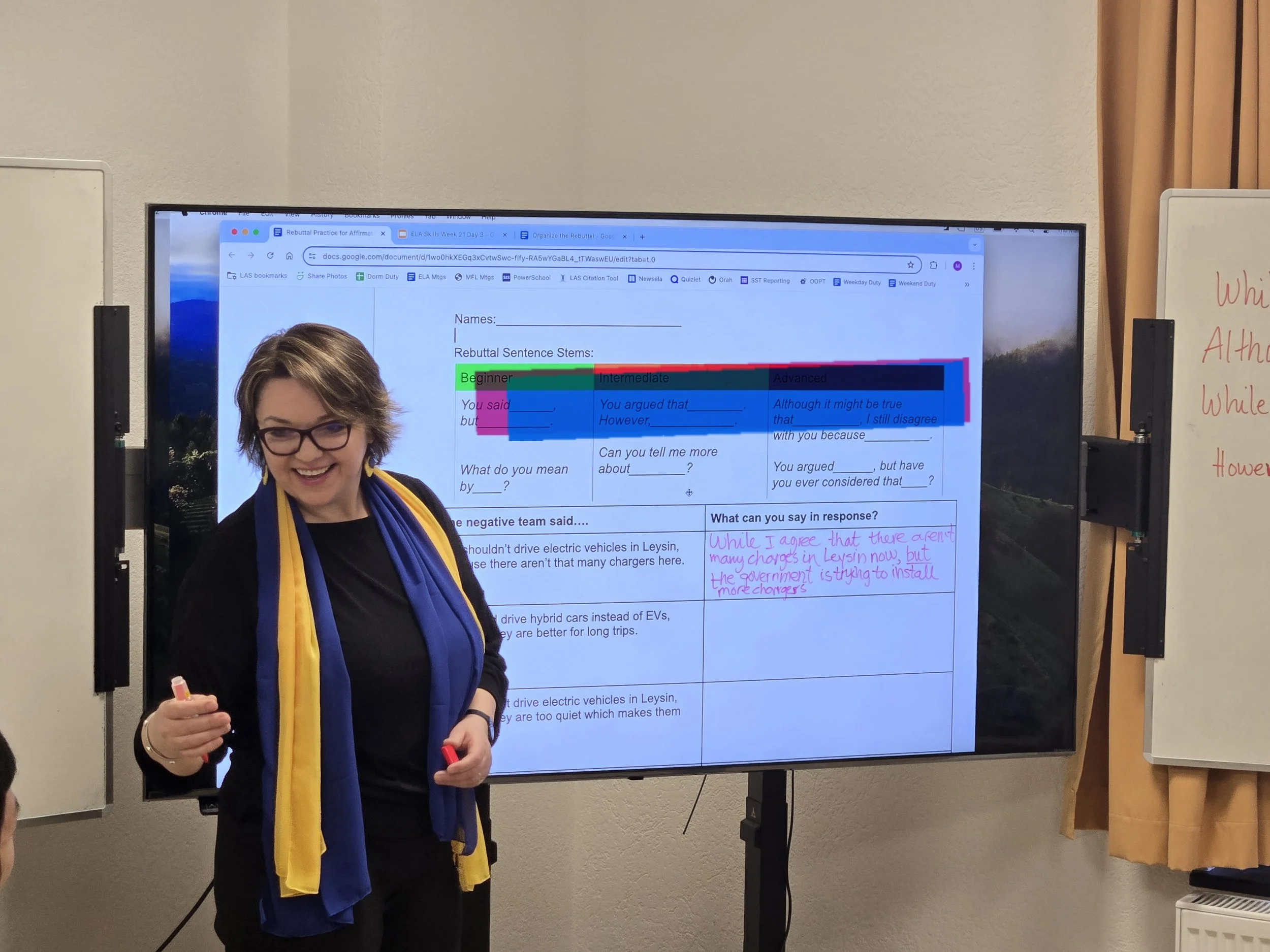 Ruslana facilitating a session