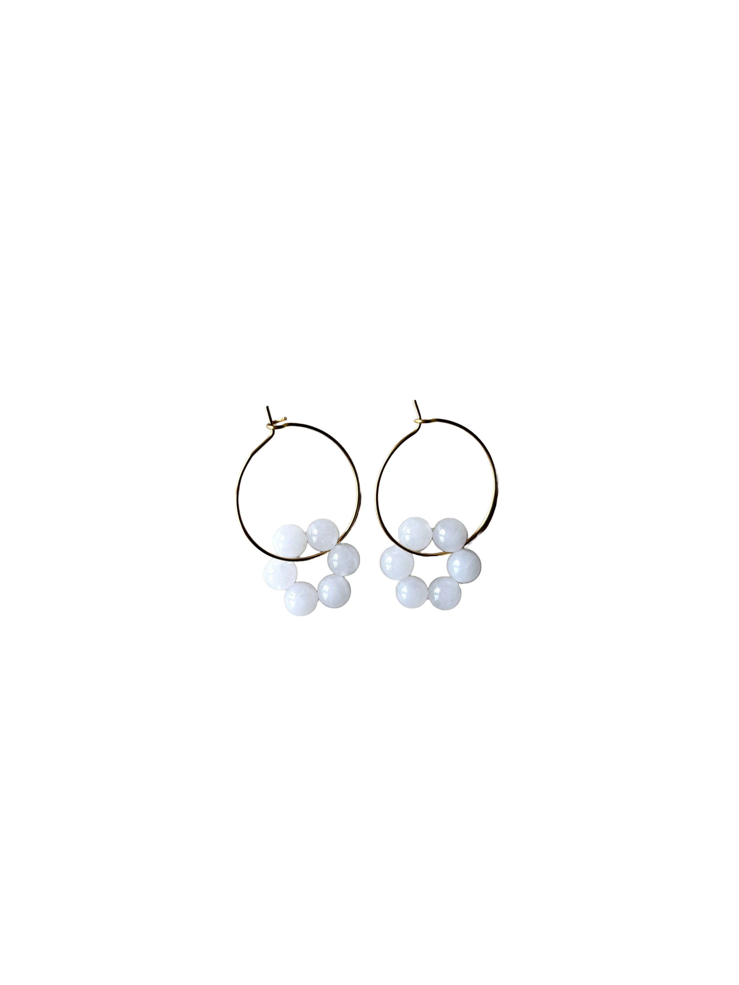 Oorbellen - Daisy white