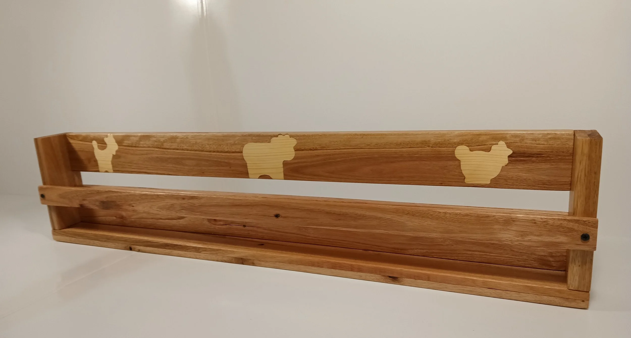 Farmhouse Bookshelf with Animal Inlays