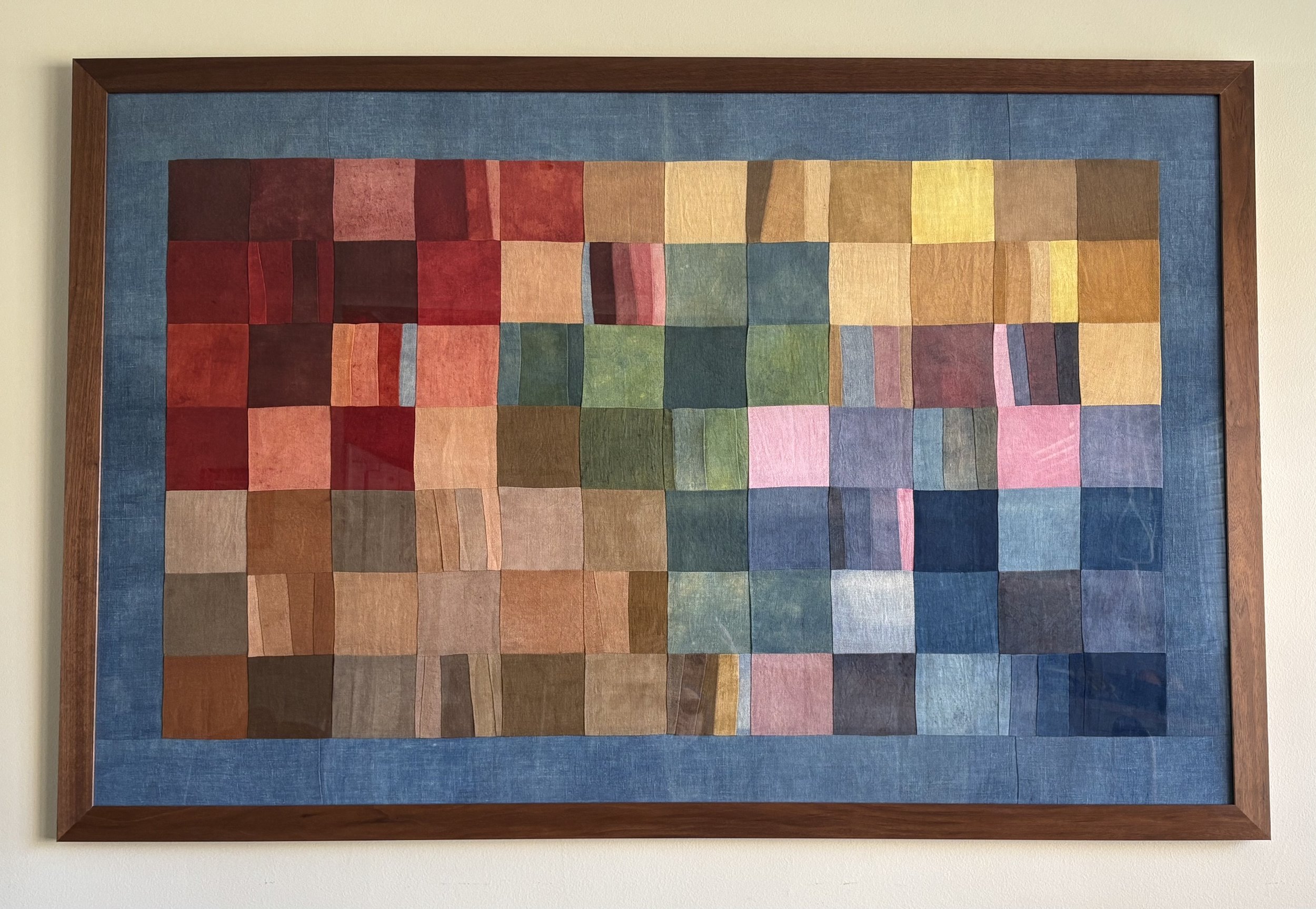 "Riot of Color" organic linen, 36 x 55"