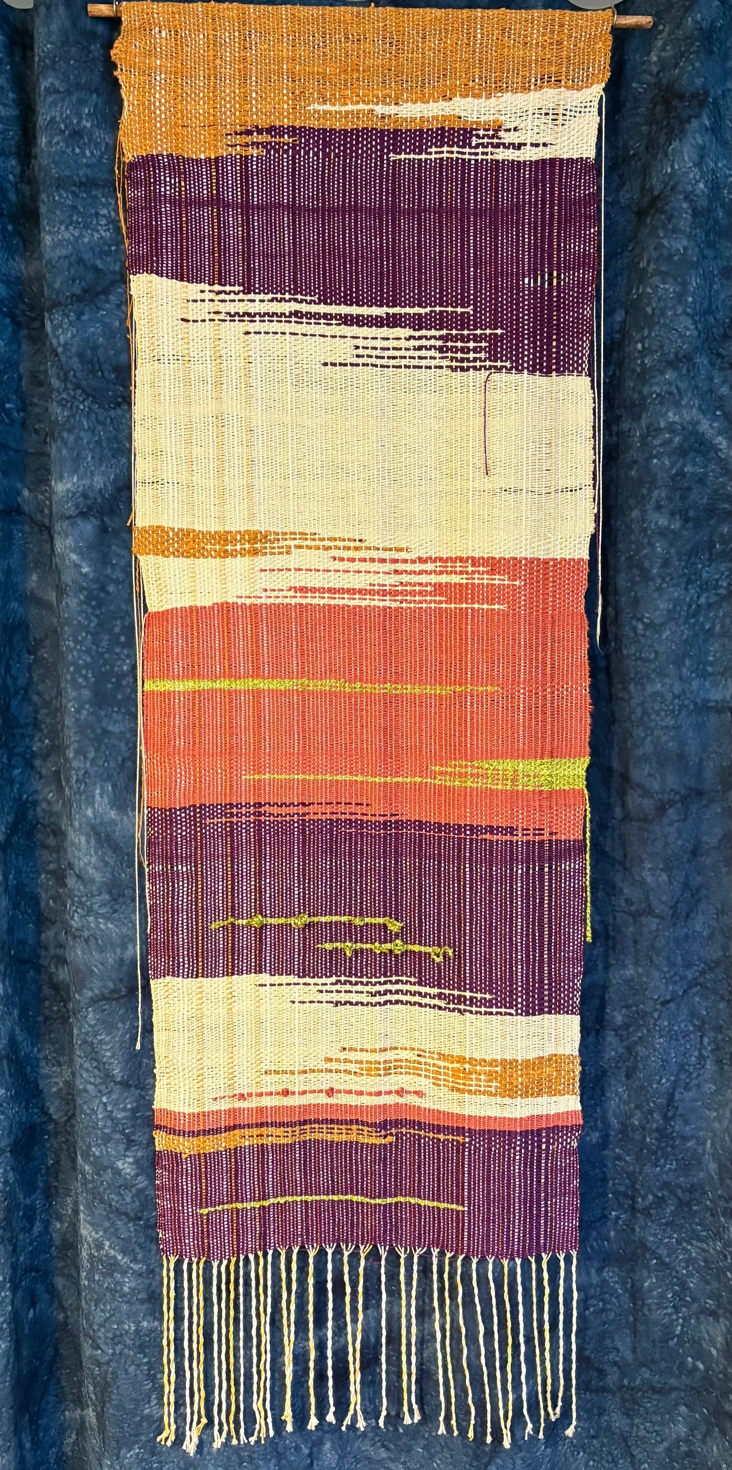 Saori-inspired handwoven, bamboo