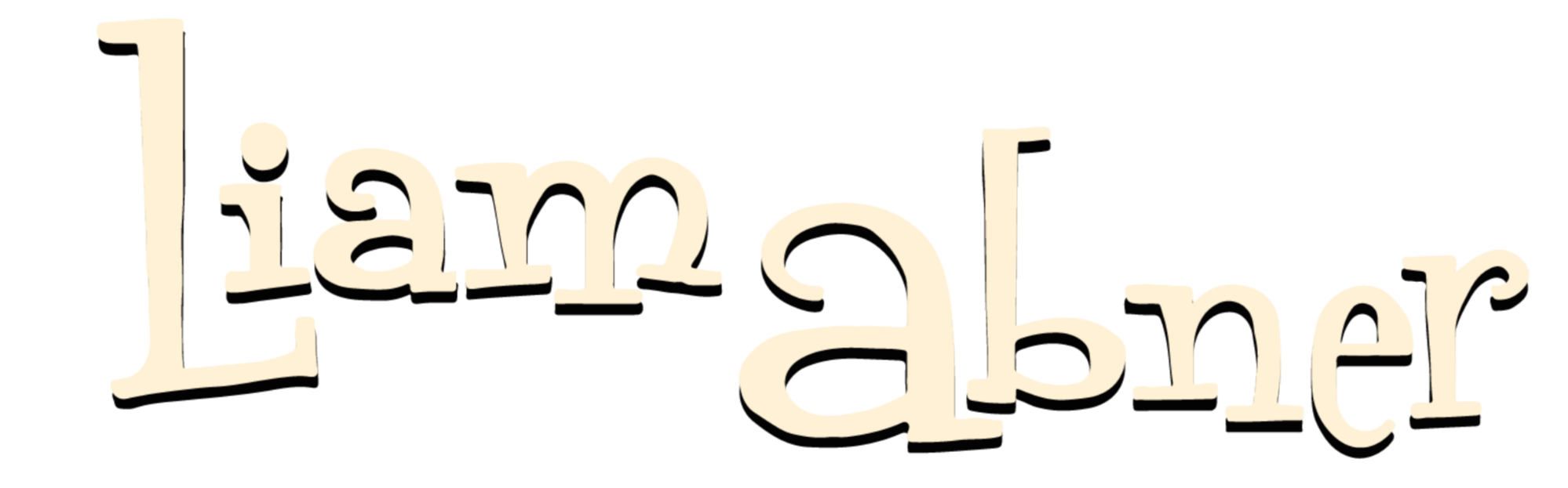Text saying 'piano' in a creative, stylized font with layered and shadowed letters on a pink and beige background.