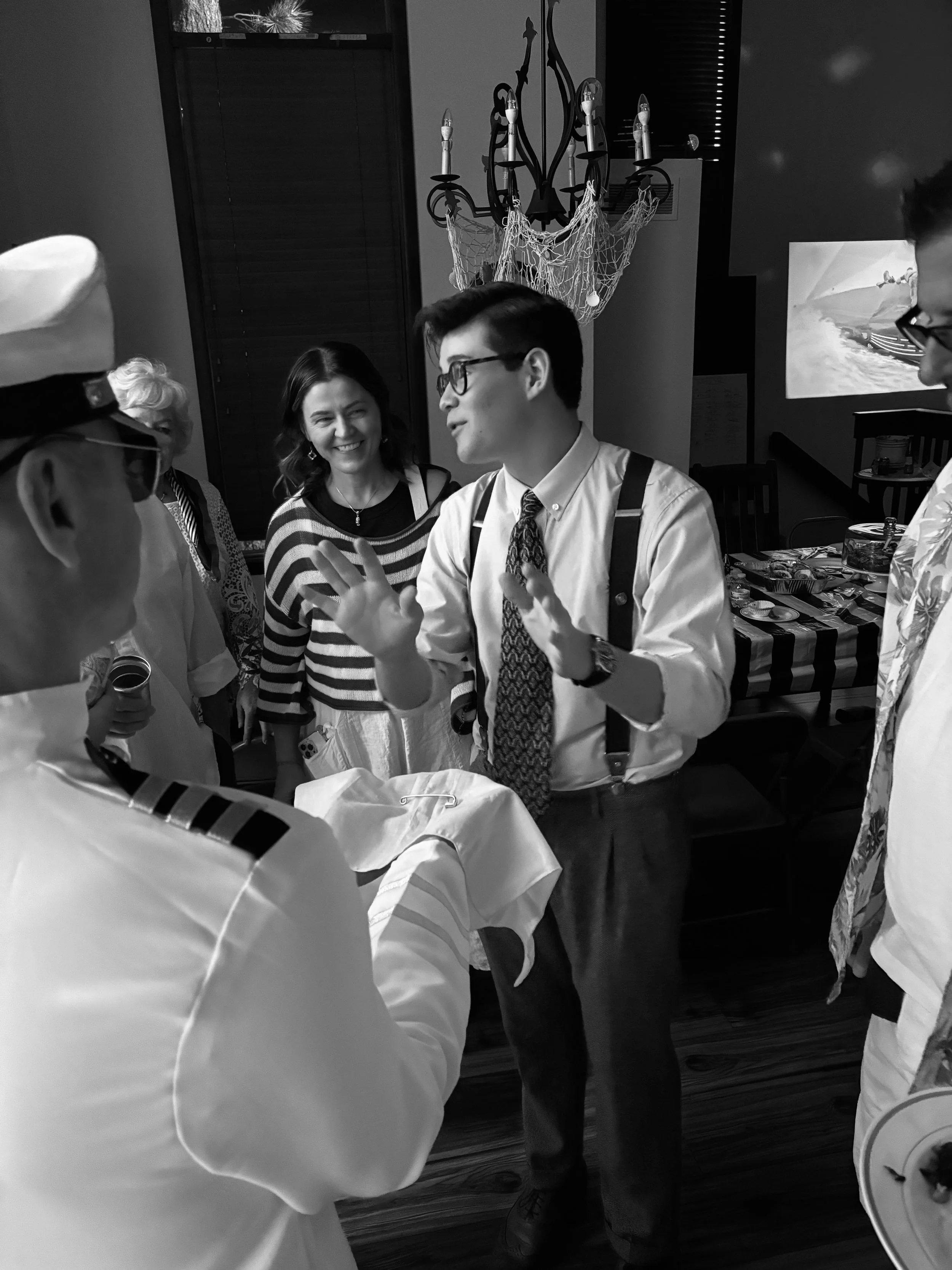 Liam Abner mingling magic at an upscale private dinner party-Denver Colorado magician