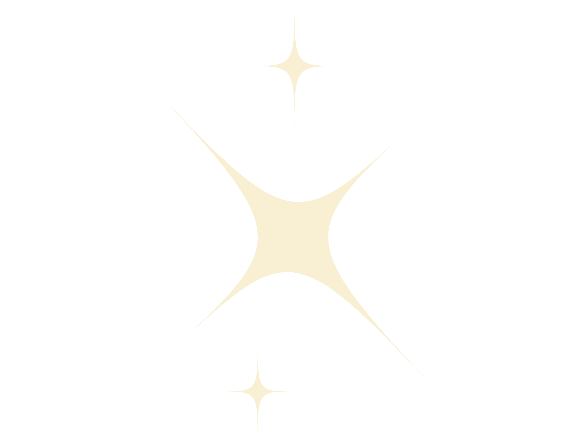 A stylized depiction of a sparkling star or diamond on a black background with cream-colored highlights.
