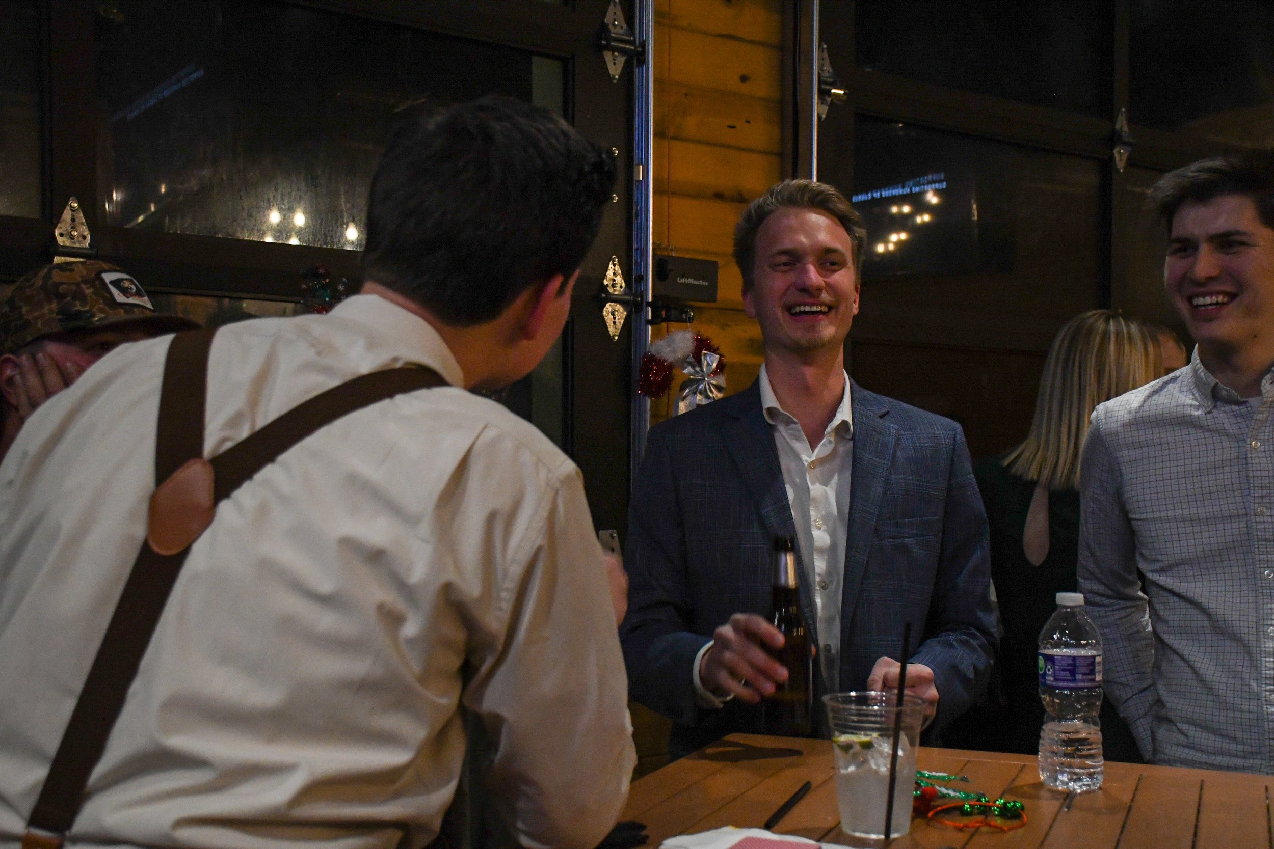 Liam Abner entertaining guests at a private holiday event-Castle Rock Colorado magician