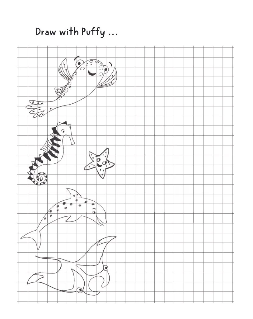 colouring in drawing page from children's activity book