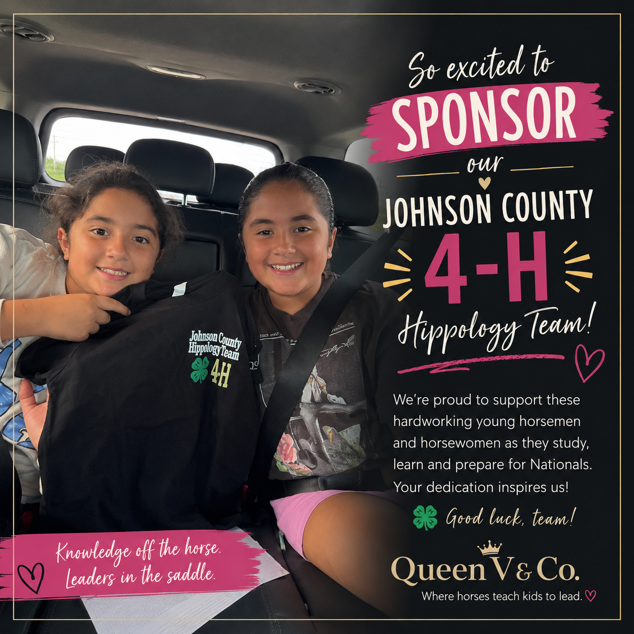 Queen V &amp; Co. supports young horsemen through 4-H, sponsorships, education, and experiences