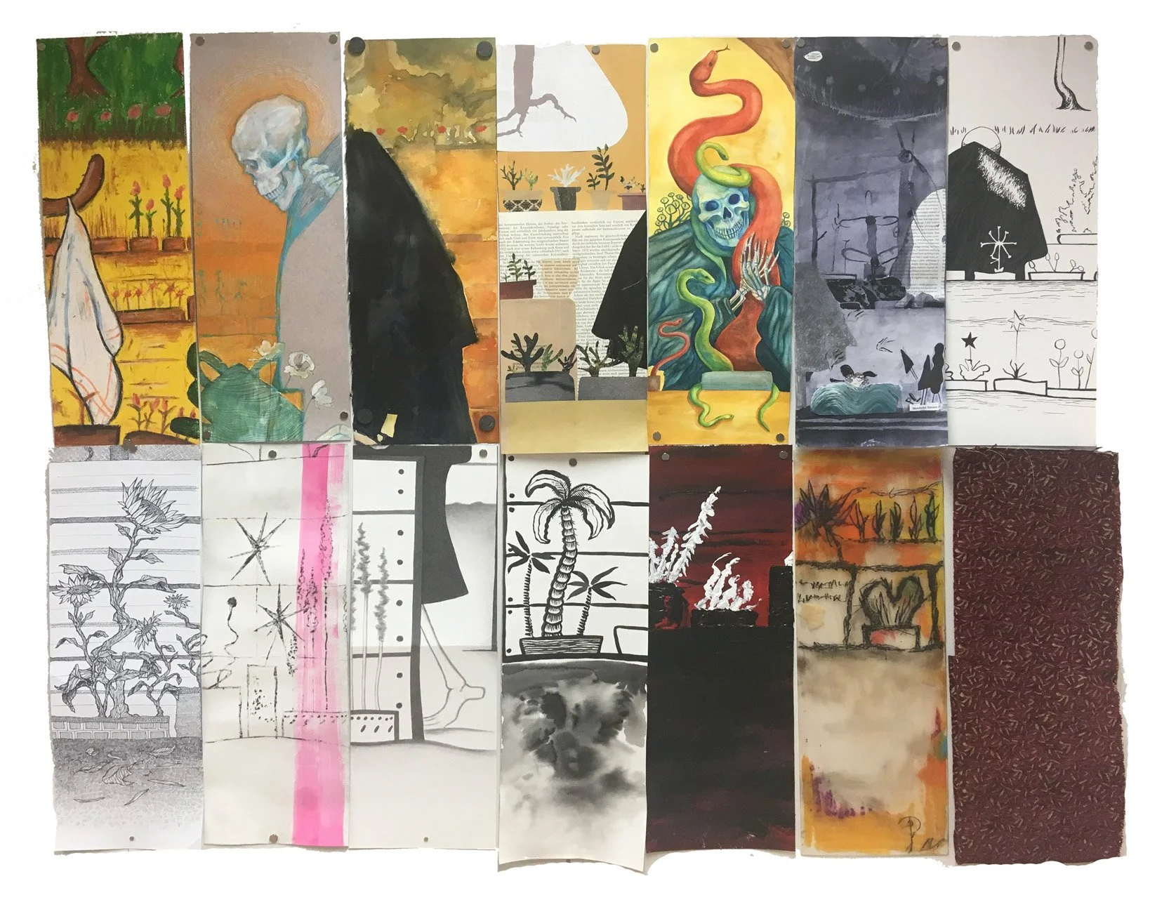 DRAWING WORKSHOP
Collaborative student project
THE GARDEN OF DEATH
Students in Imatra, Finland choose a famous national painting by Hugo Simburg, and reconstruct it together