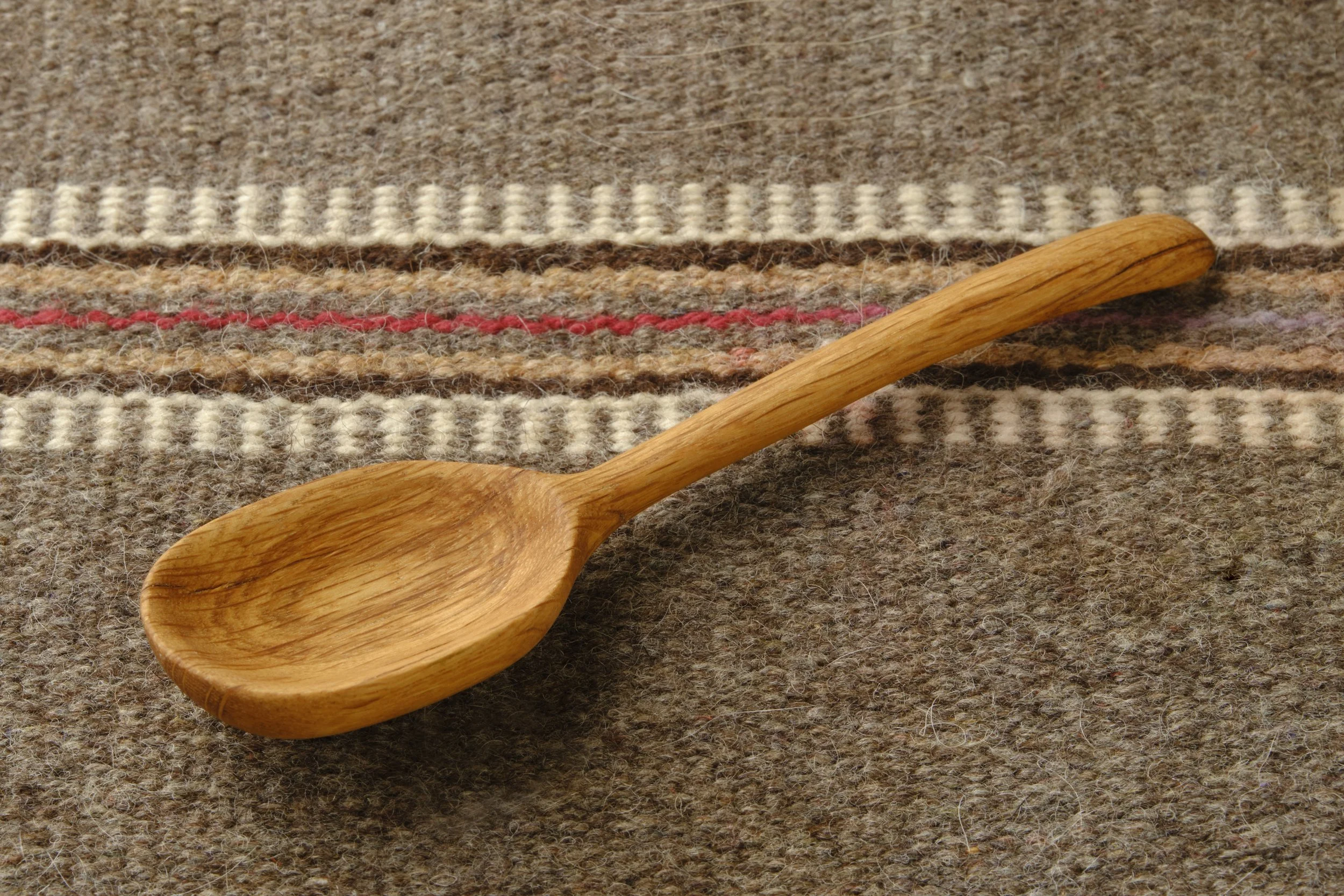 Hand-carved wooden spoon