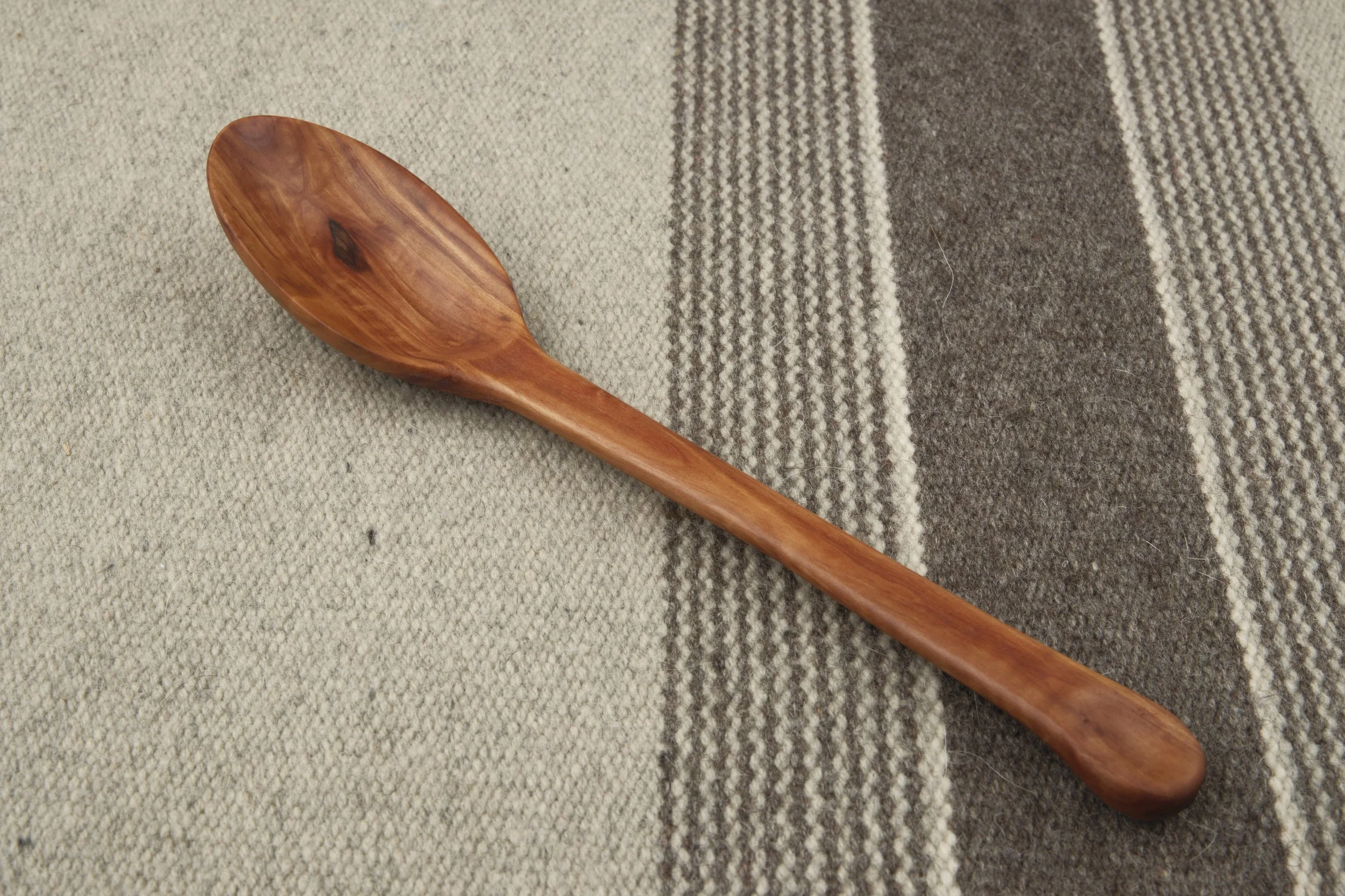 Hand-carved wooden spoon