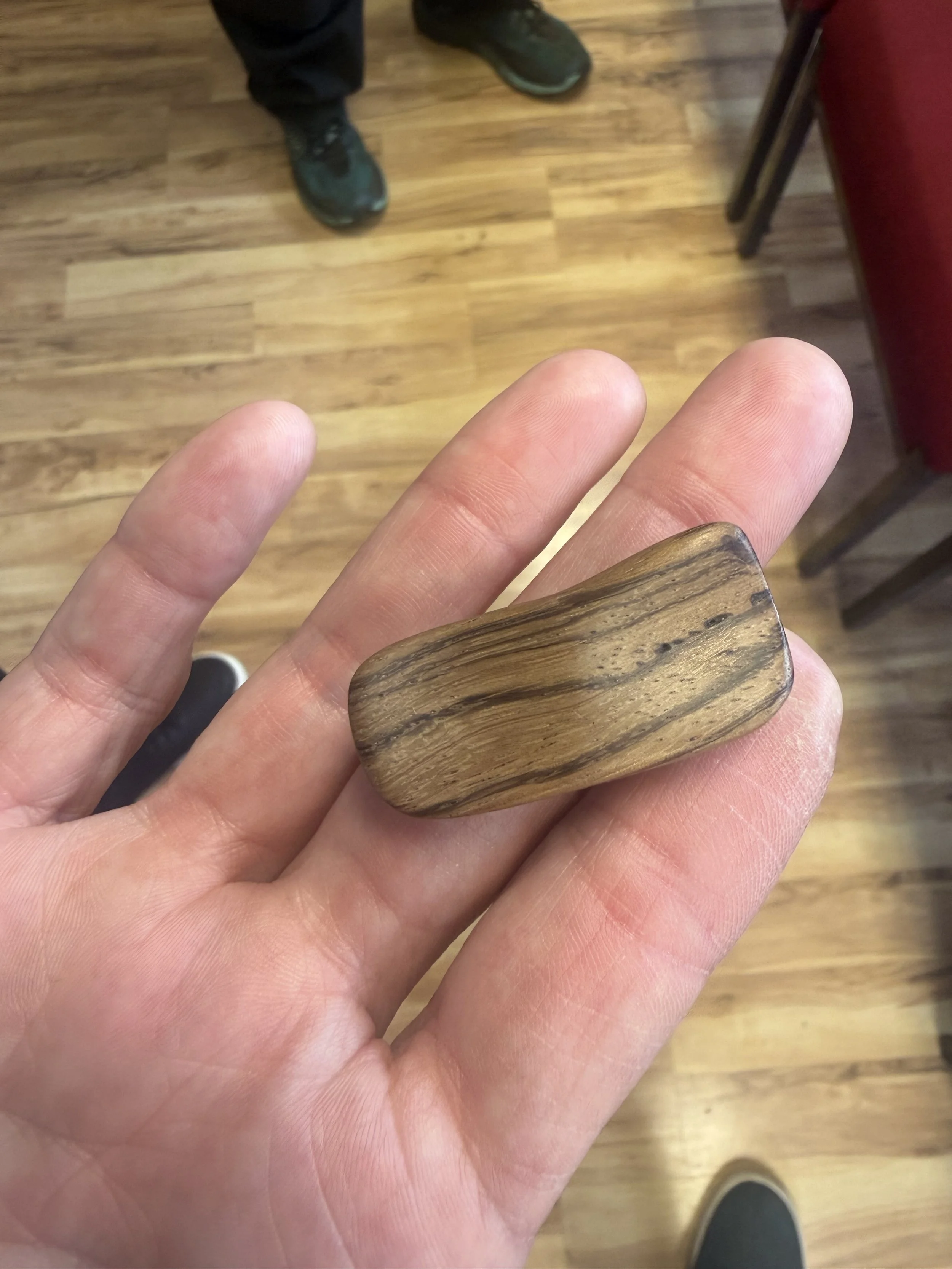 hand carved wood fidget item