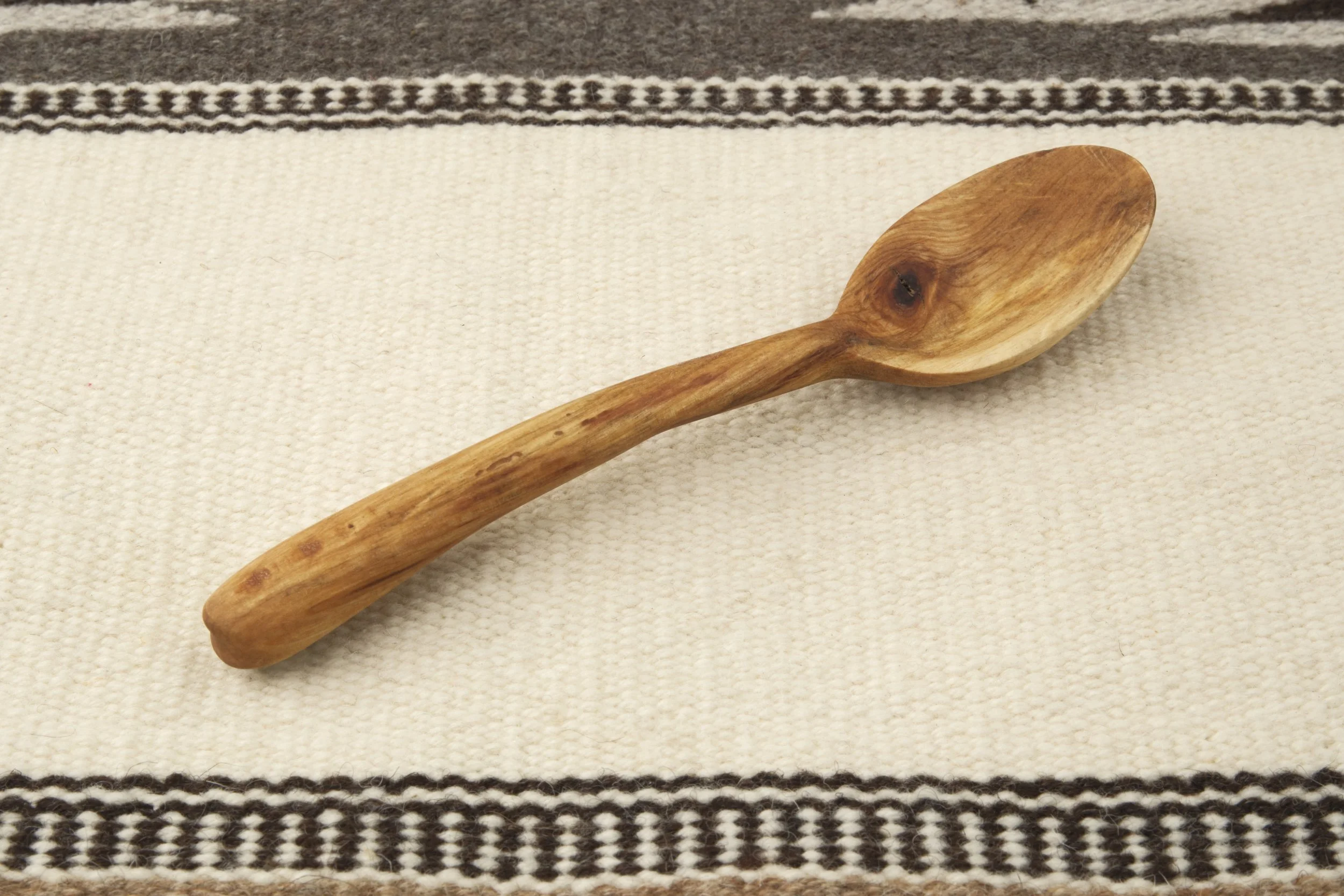 Hand-carved wooden spoon