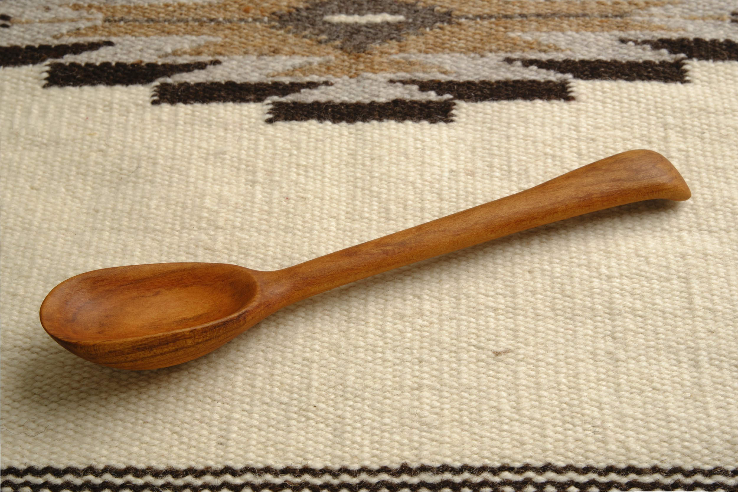 Hand-carved wooden spoon