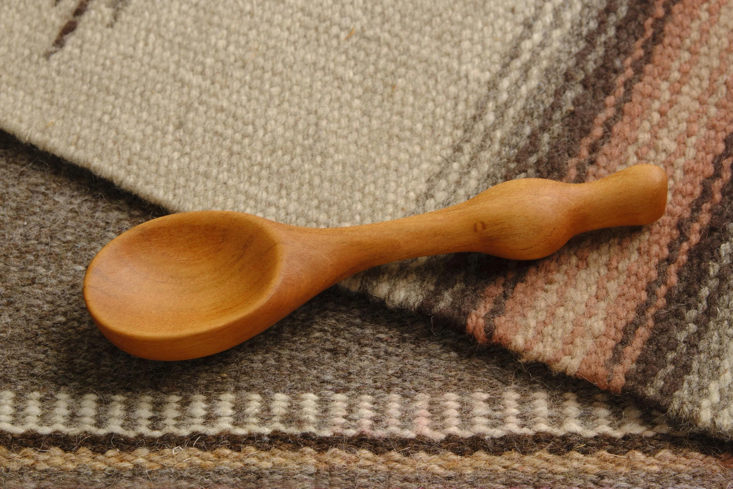 Hand-carved wooden spoon