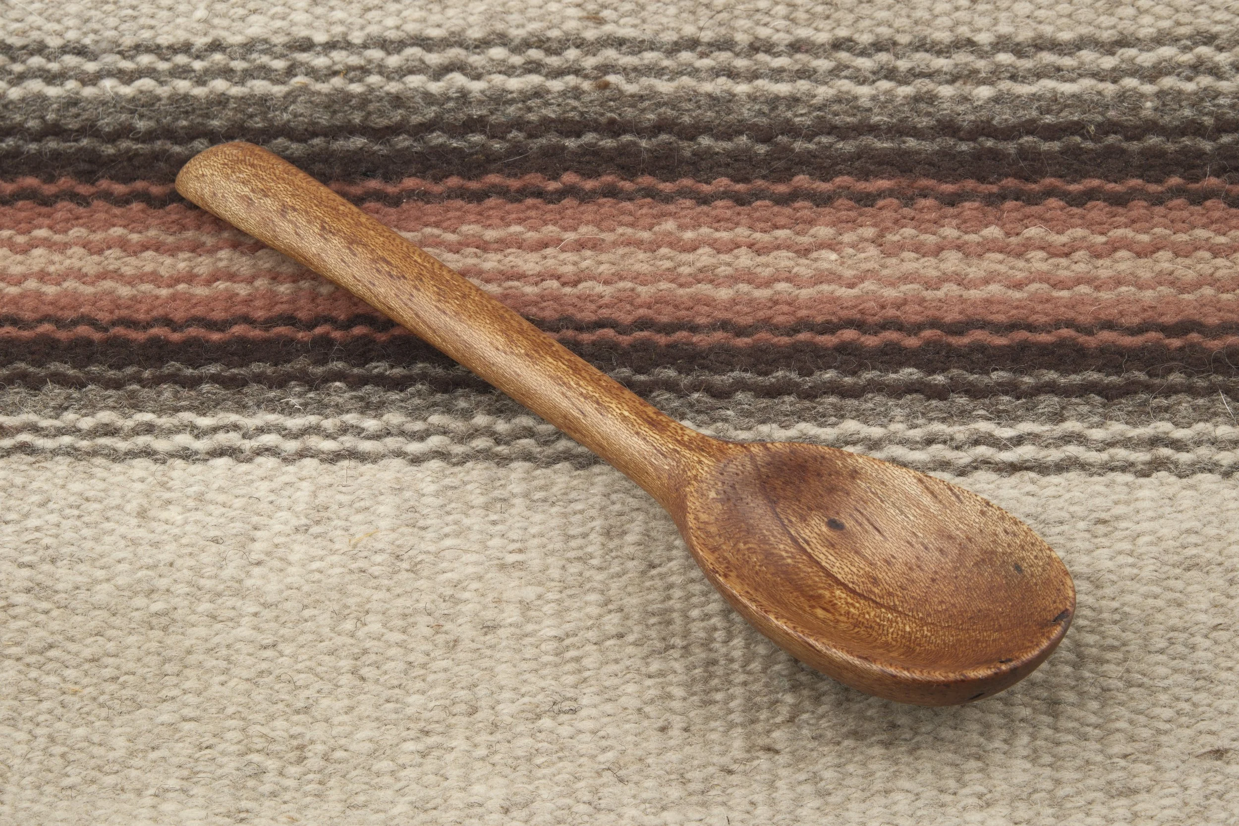 Hand-carved wooden spoon