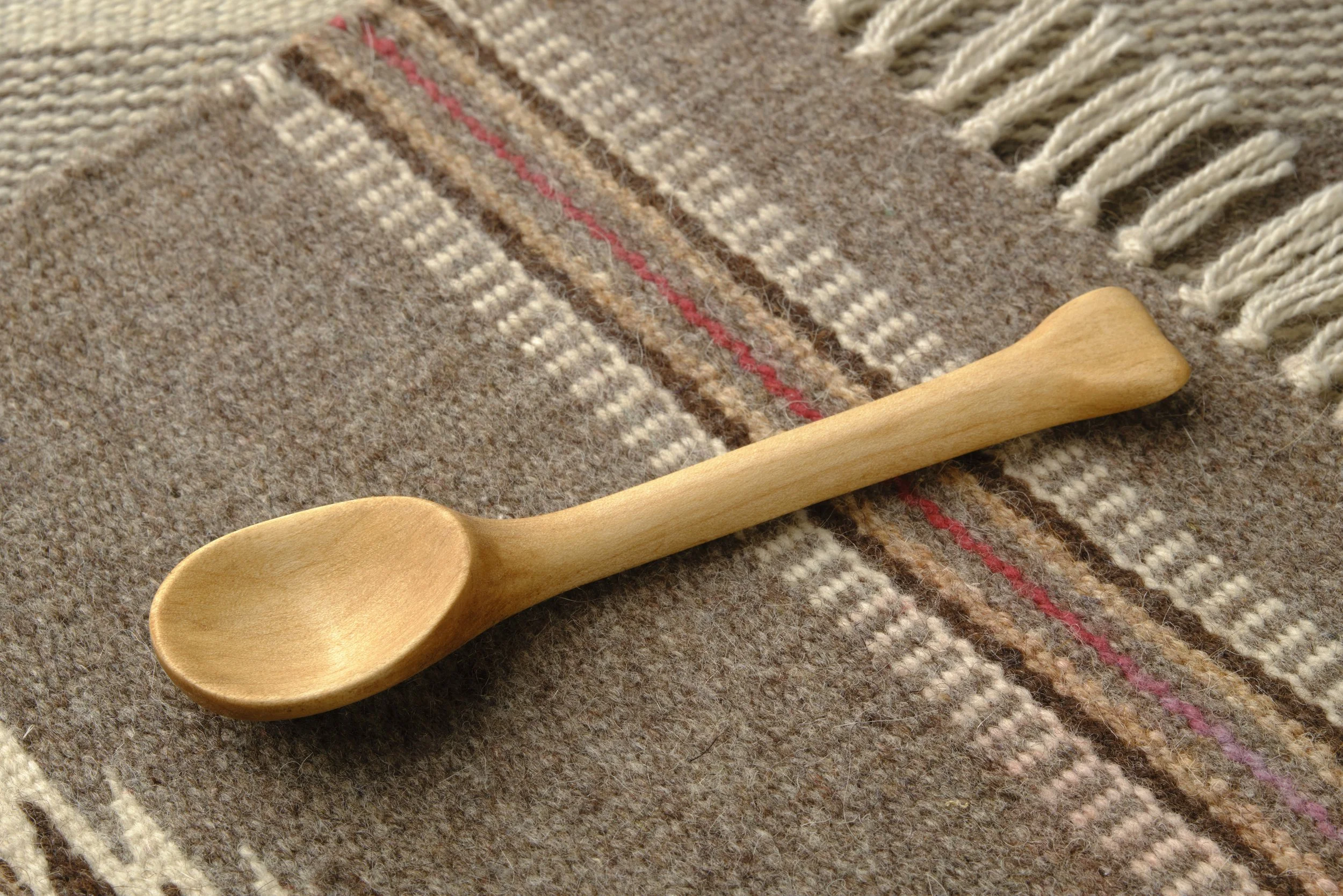 Hand-carved wooden spoon