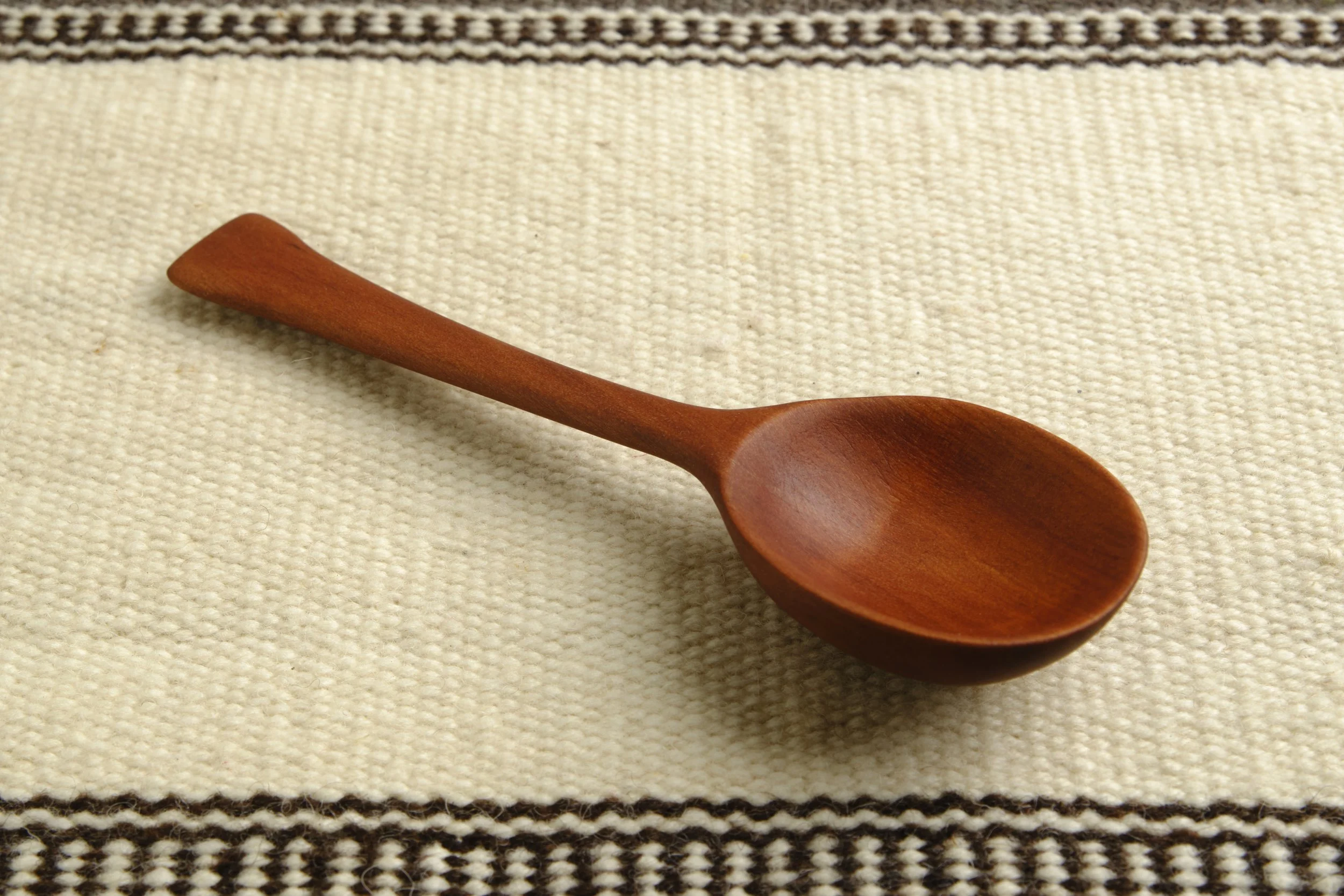 Hand-carved wooden spoon