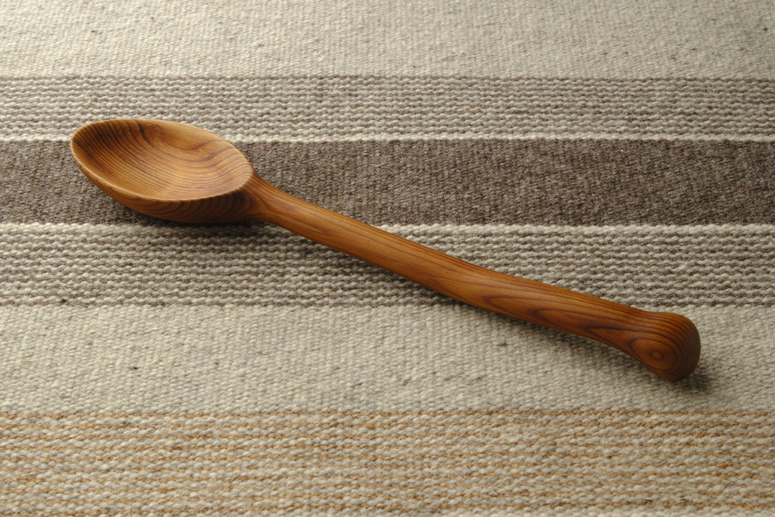 Hand-carved wooden spoon