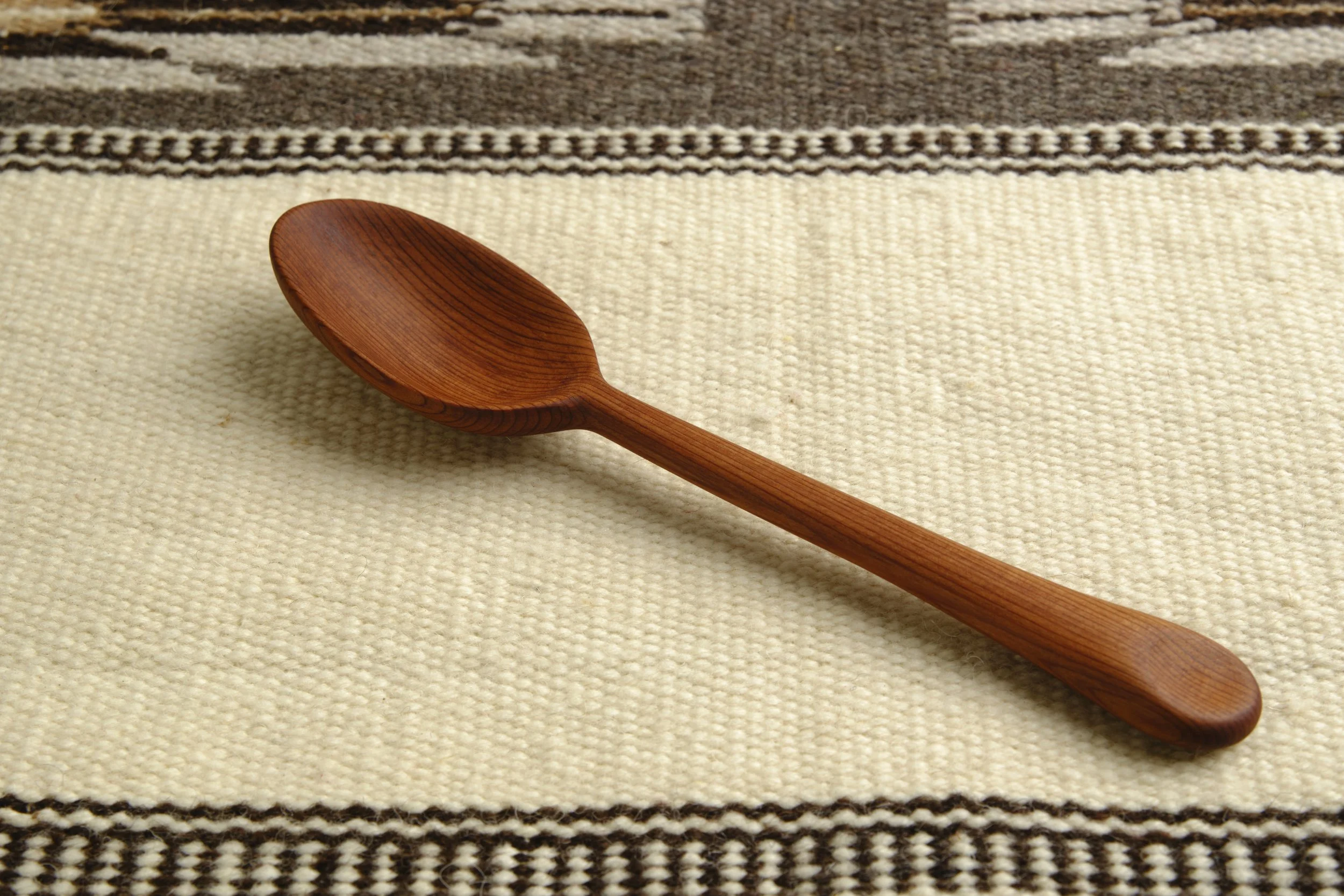 Hand-carved wooden spoon