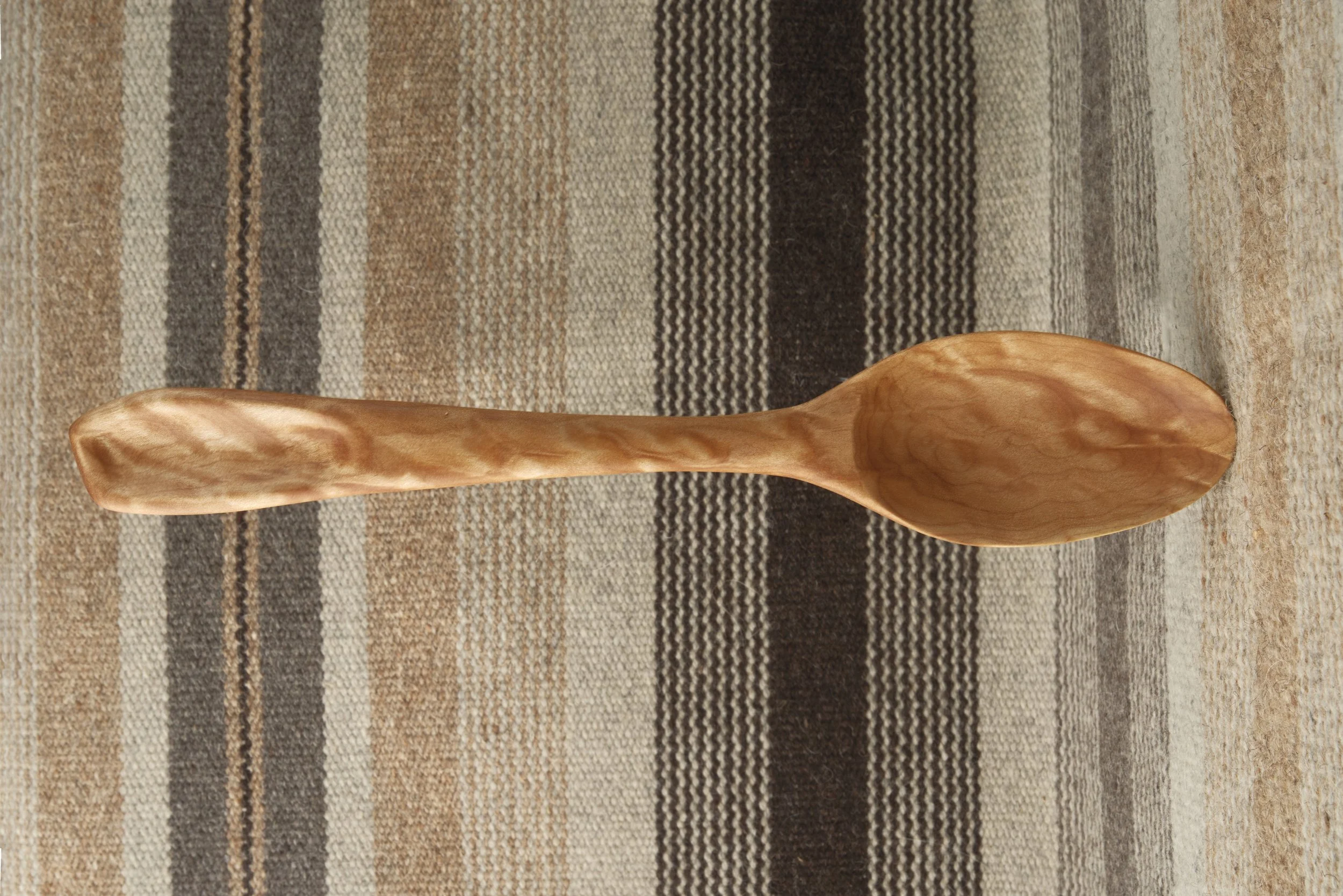 Hand-carved wooden spoon
