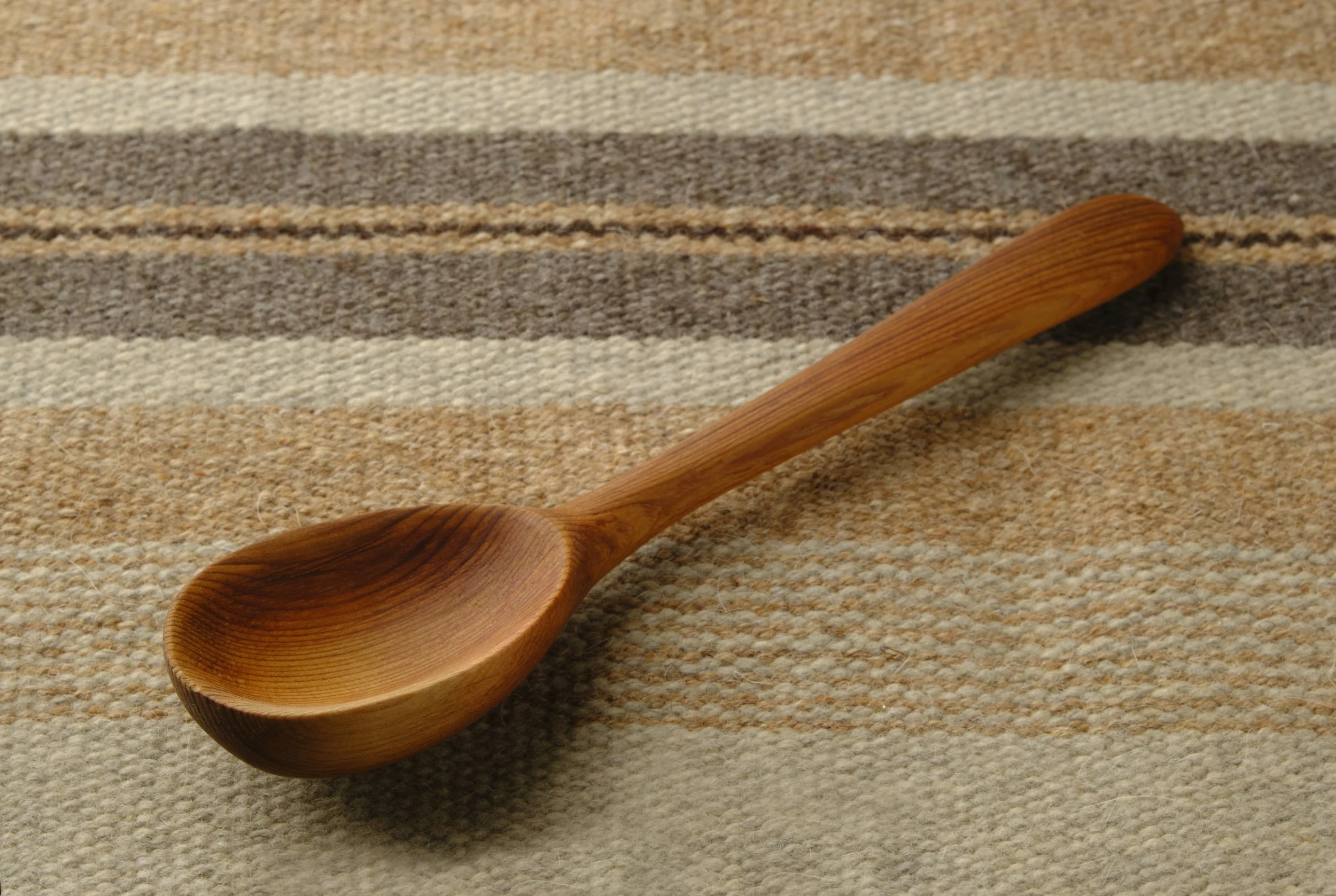 Hand-carved wooden spoon