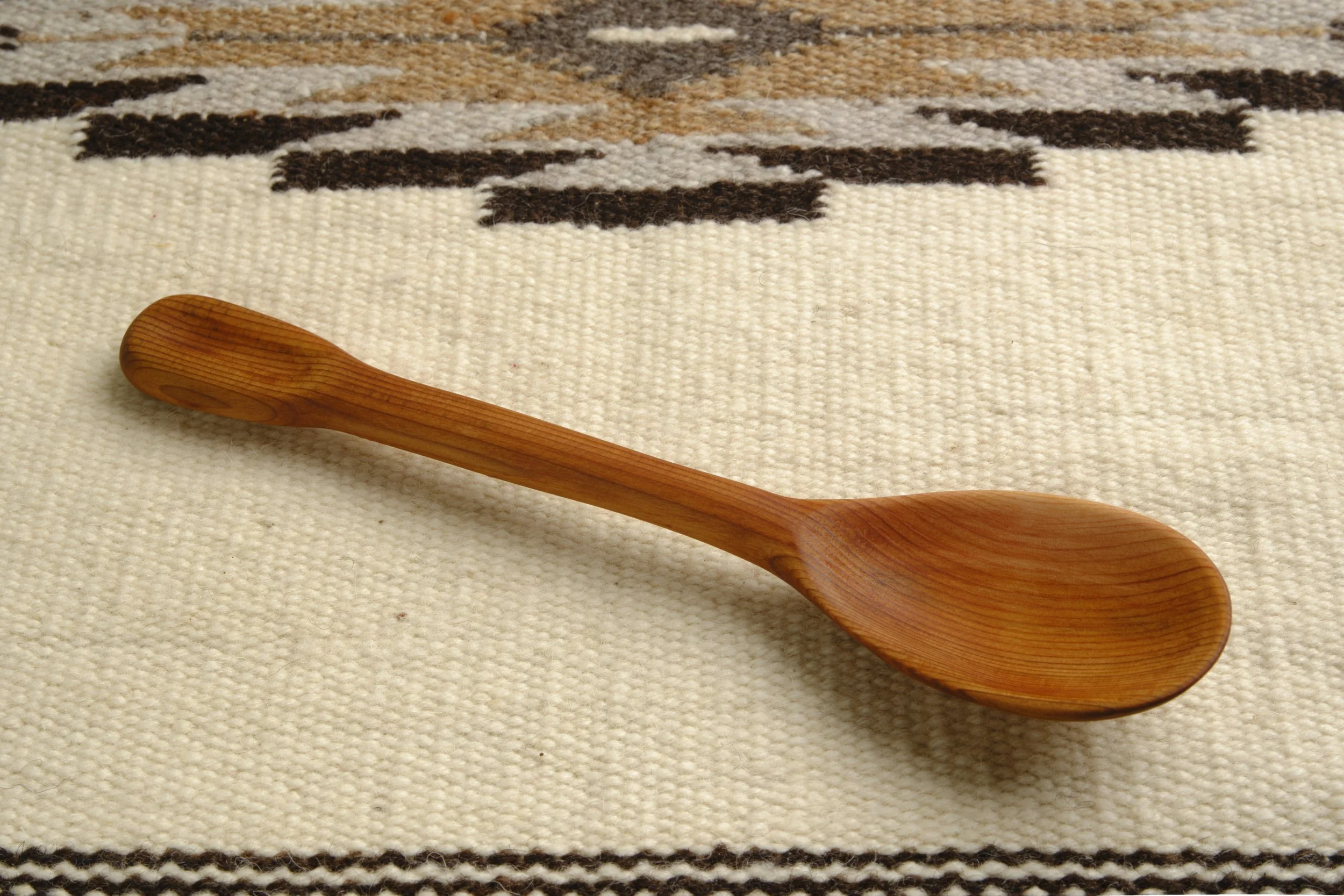 Hand-carved wooden spoon