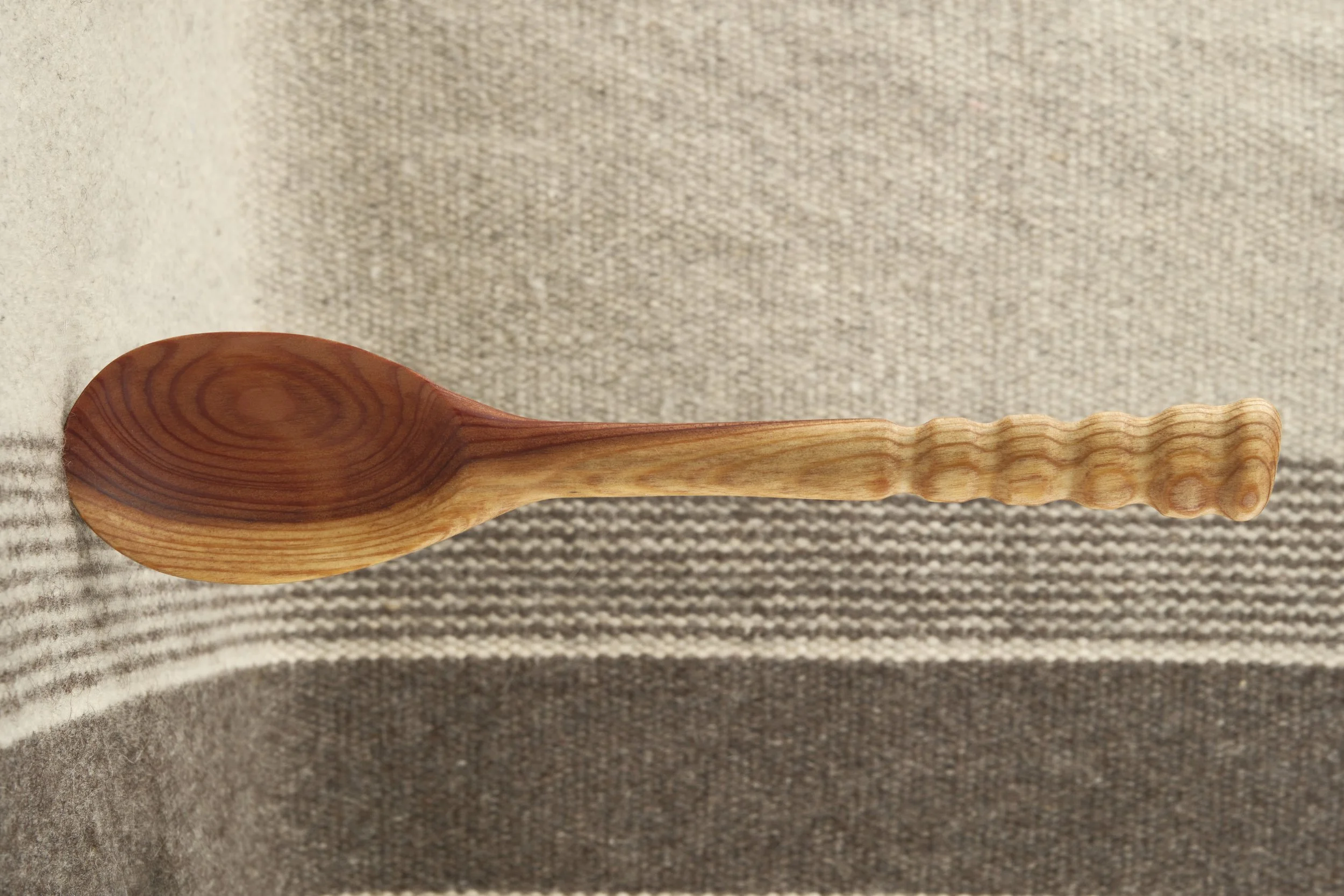 Hand-carved wooden spoon
