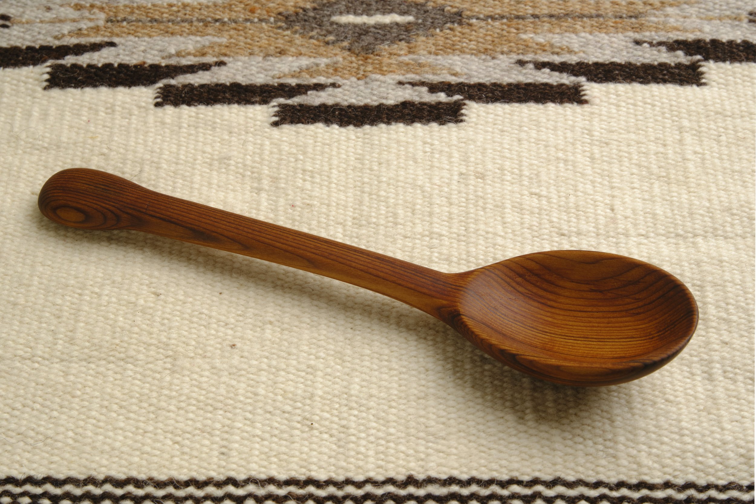 Hand-carved wooden spoon