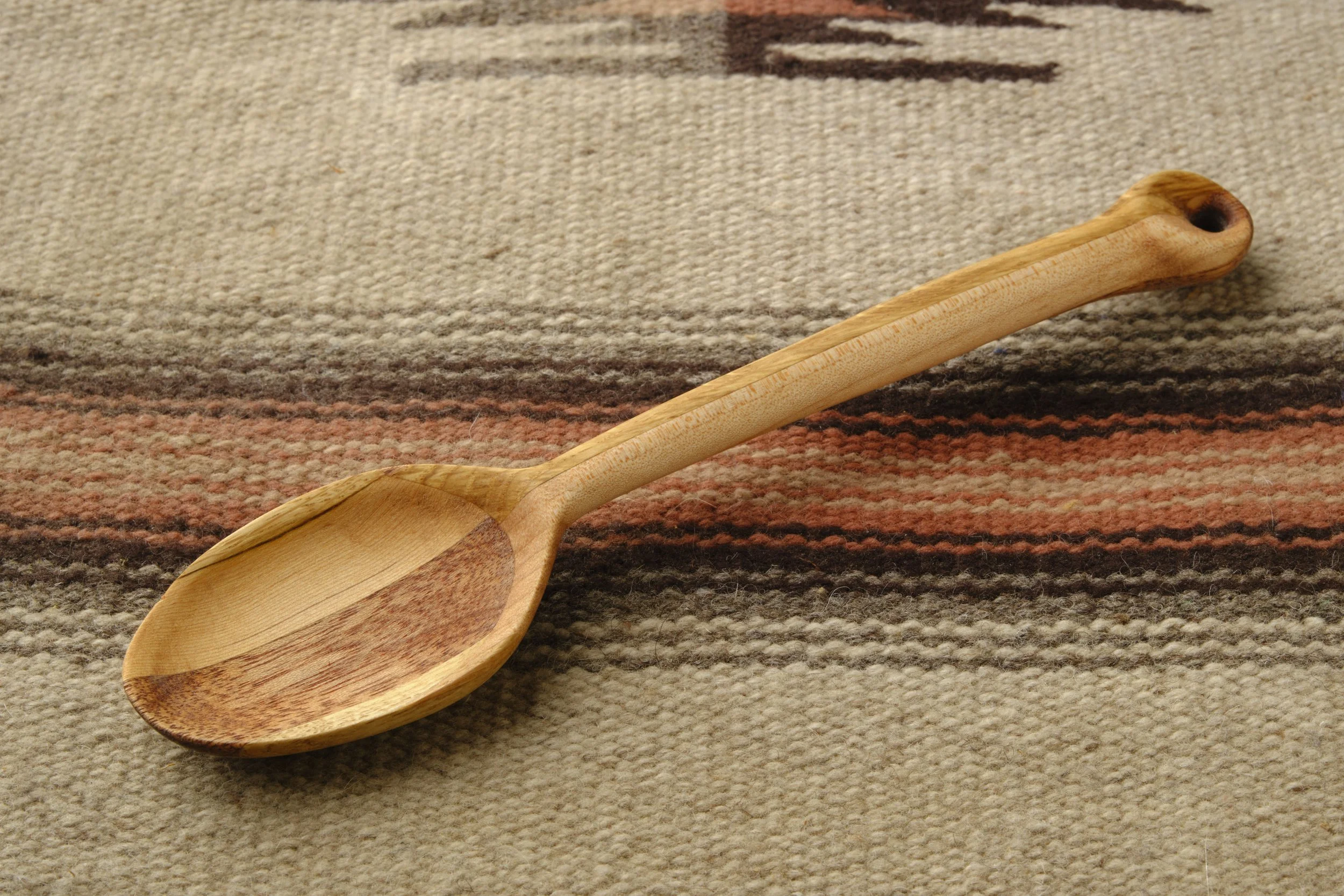 Hand-carved wooden spoon